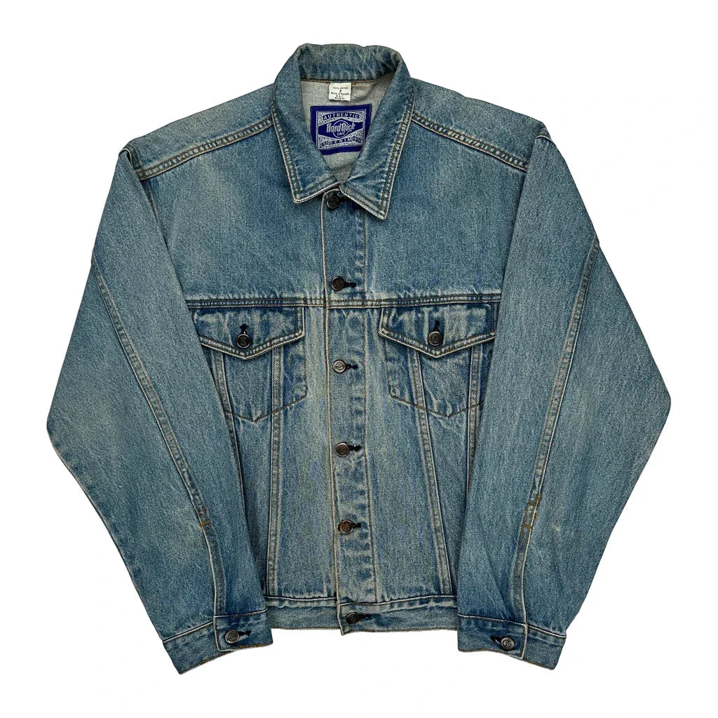 Hard Rock Cafe Denim Jacket - Small Blue Cotton Refurbished - Thrifted (note: this is a term often used to describe second- refurbished available on Cerqular