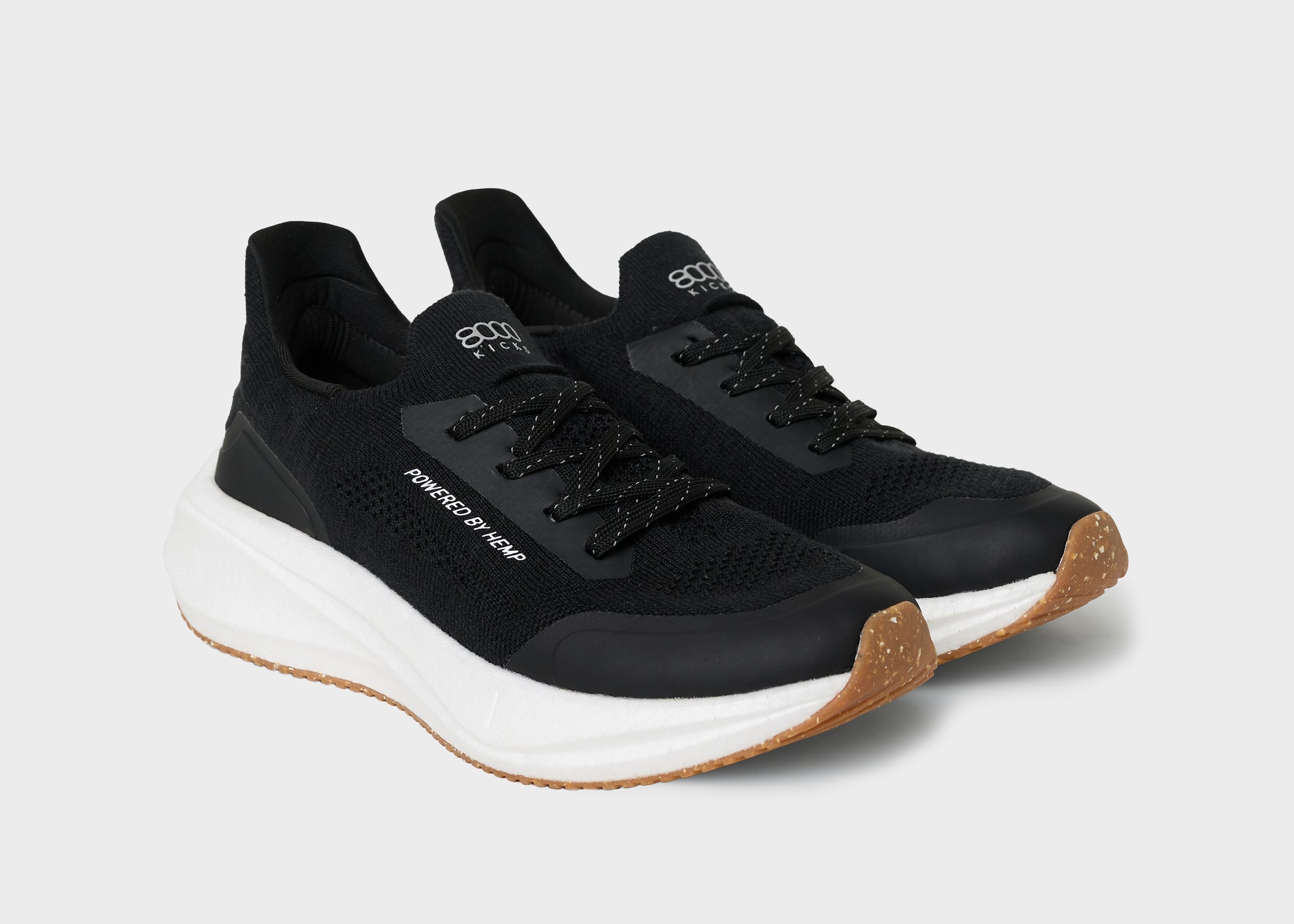 The Hemp Runners - The most Comfy & Breathable kicks ever | Color: Black and White | Size: US M 13 | EU 46 Refurbished - 8000Kicks refurbished available on Cerqular