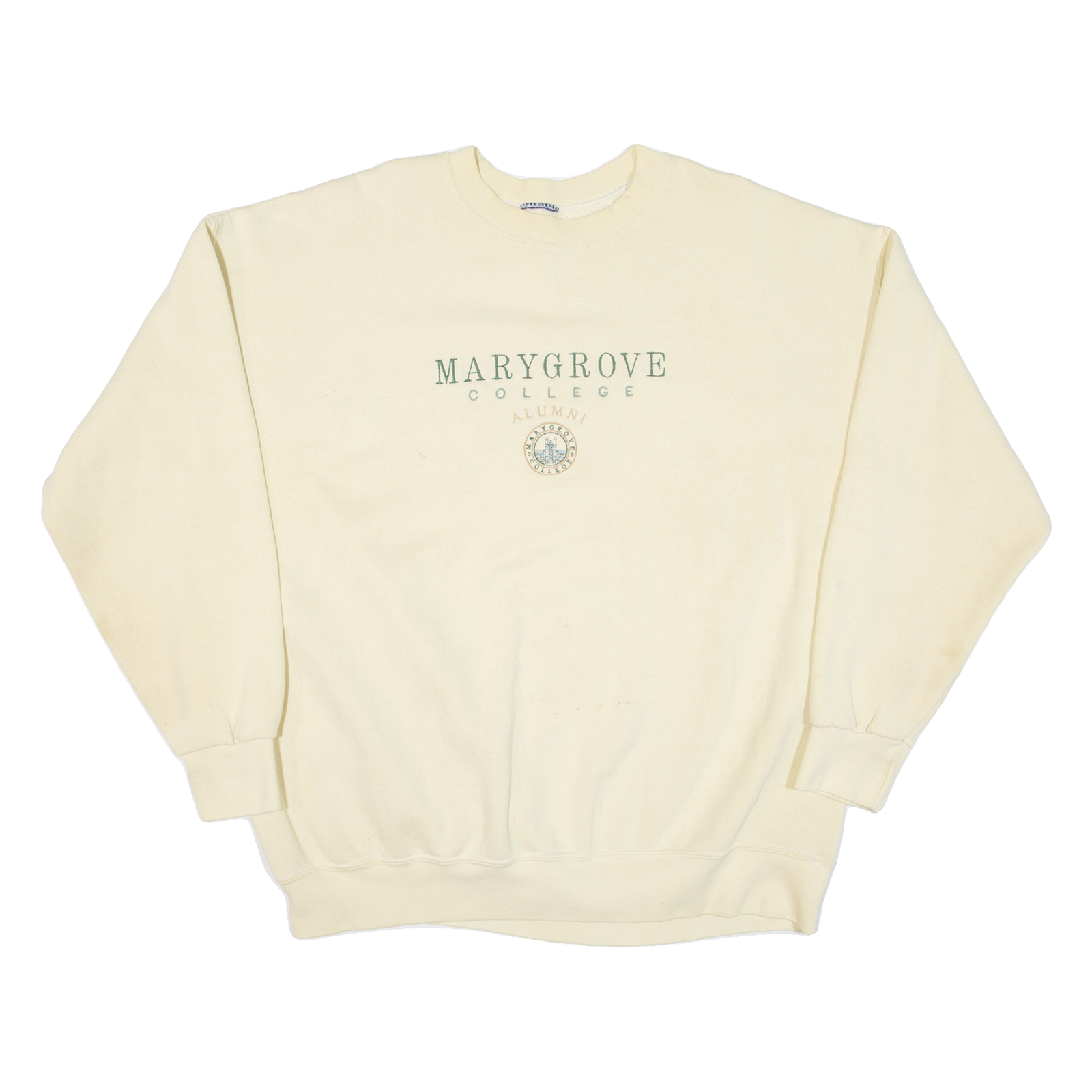 Marygrove College Alumni Mens Sweatshirt Yellow USA XL Refurbished - N/A refurbished available on Cerqular