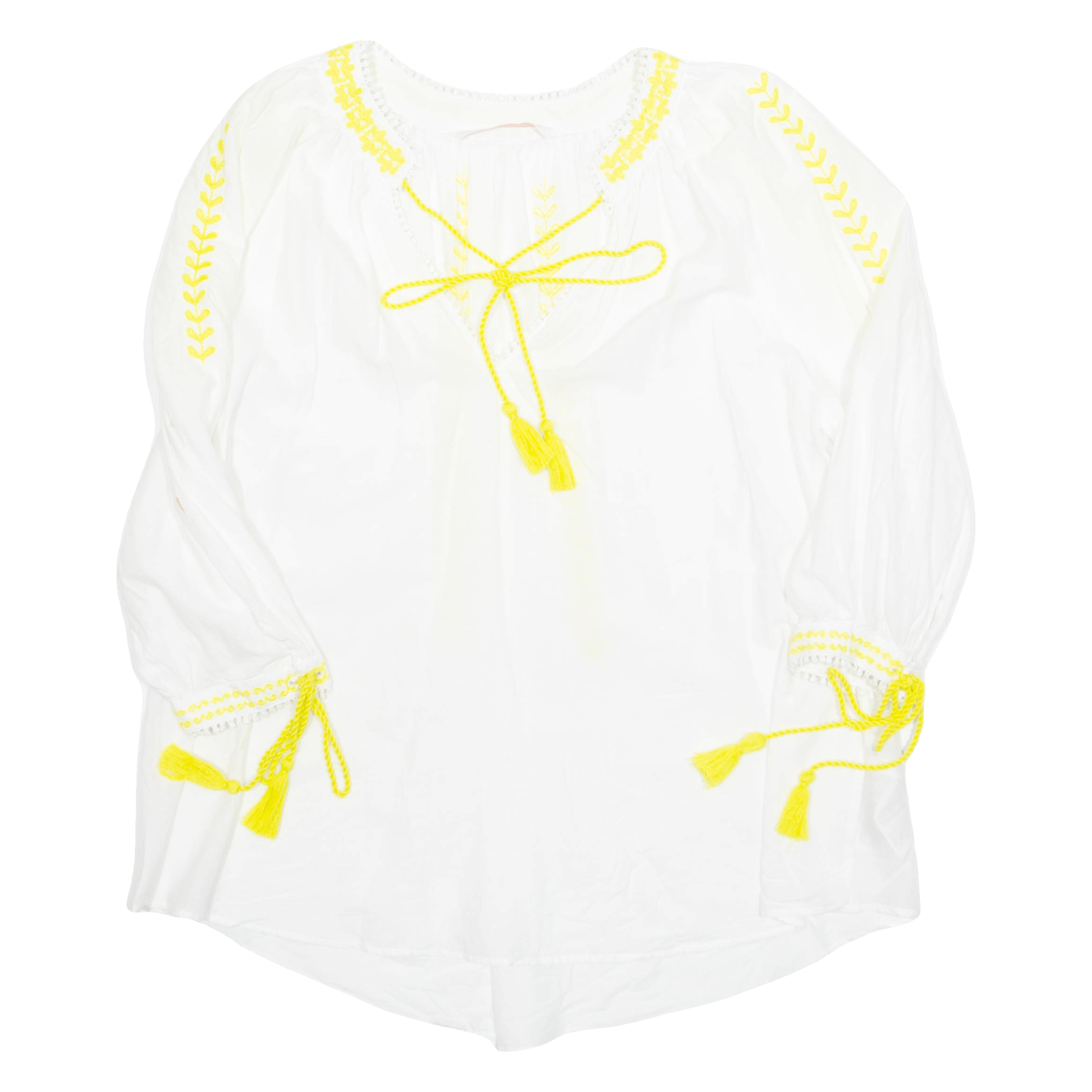 ZARA Beach Overlay Womens Blouse White V-Neck 3/4 Sleeve S Refurbished - N/A refurbished available on Cerqular