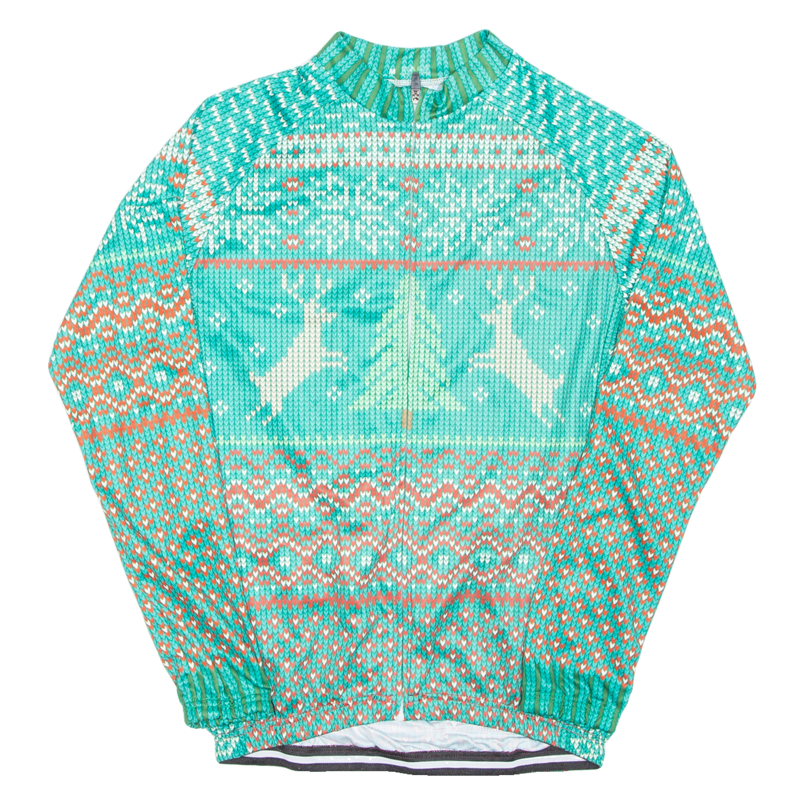 Cycling Mens Jersey Green Long Sleeve 1/2 Zip L Refurbished - N/A refurbished available on Cerqular