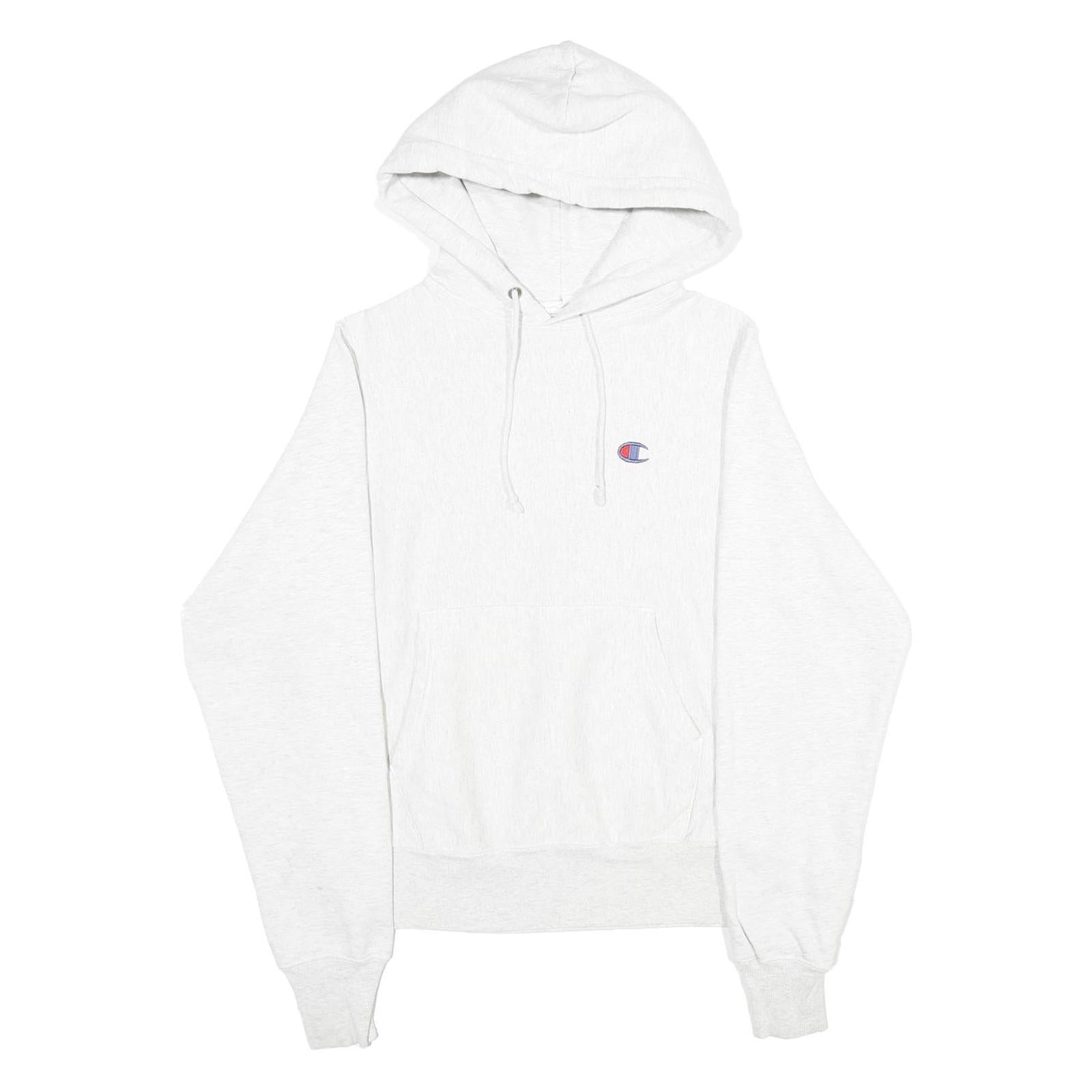 CHAMPION REVERSE WEAVE Mens White Pullover Hoodie XS Classic Logo Cotton Blend Refurbished - N/A refurbished available on Cerqular