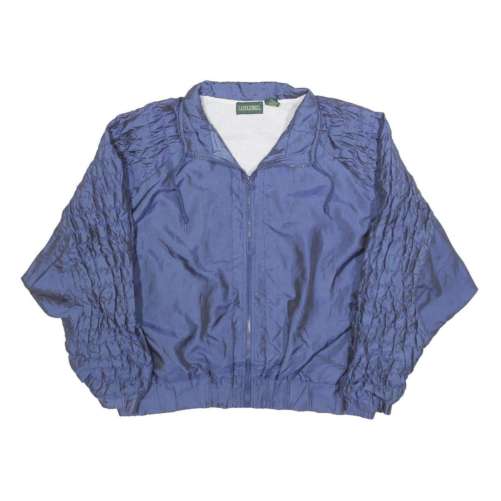 SADDLEBRED Womens Blue Jacket L Polyester Blend Plain Zip Lightweight Stylish Refurbished - N/A refurbished available on Cerqular