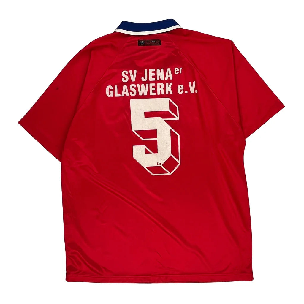 Sv Jenaer Glaswerk E.V. Umbro Striped Football Shirt - XL Blue Polyester Refurbished - Thrifted (note: this is a term often used to describe second- refurbished available on Cerqular