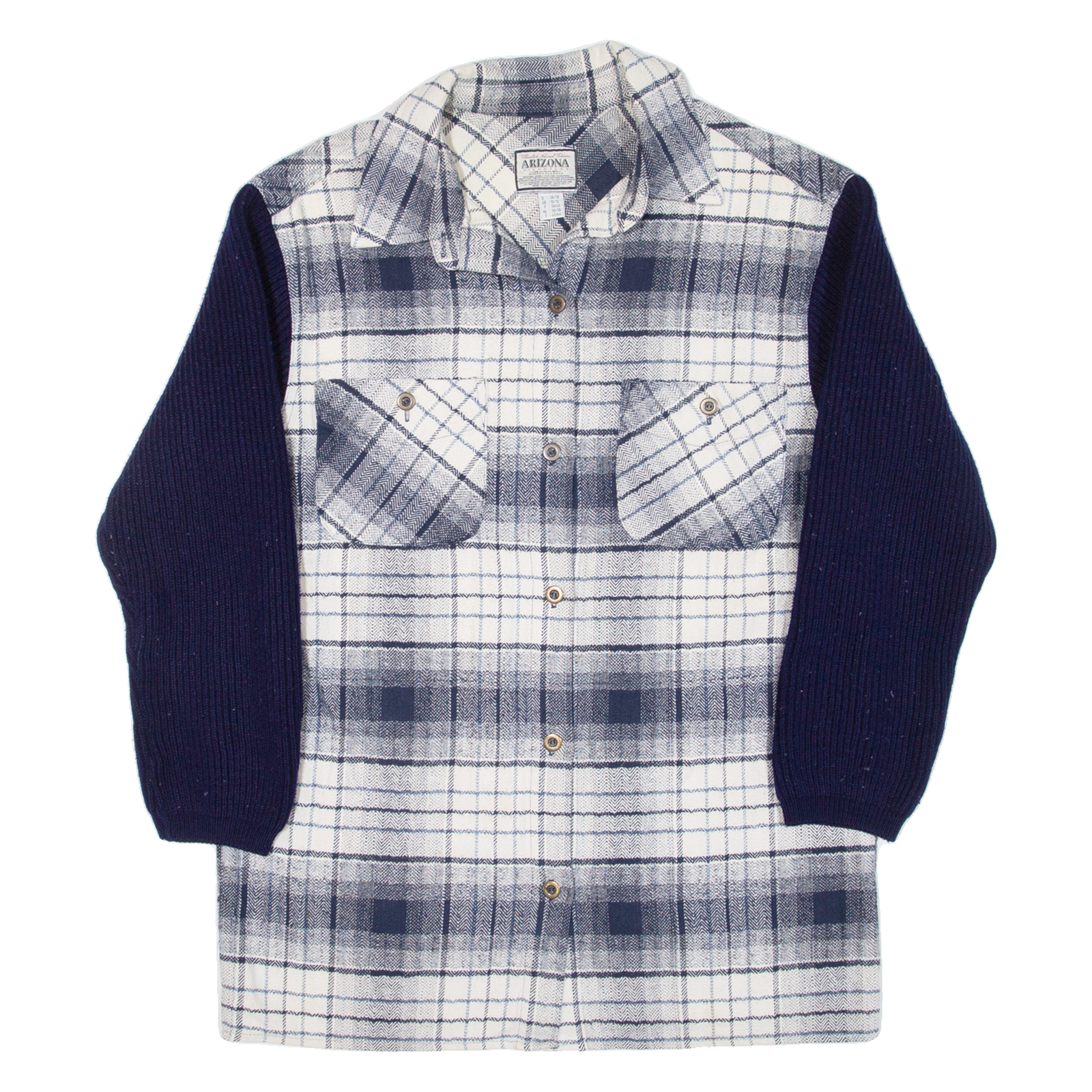 ARIZONA Womens Shirt Blue Check Long Sleeve UK 10 Refurbished - N/A refurbished available on Cerqular