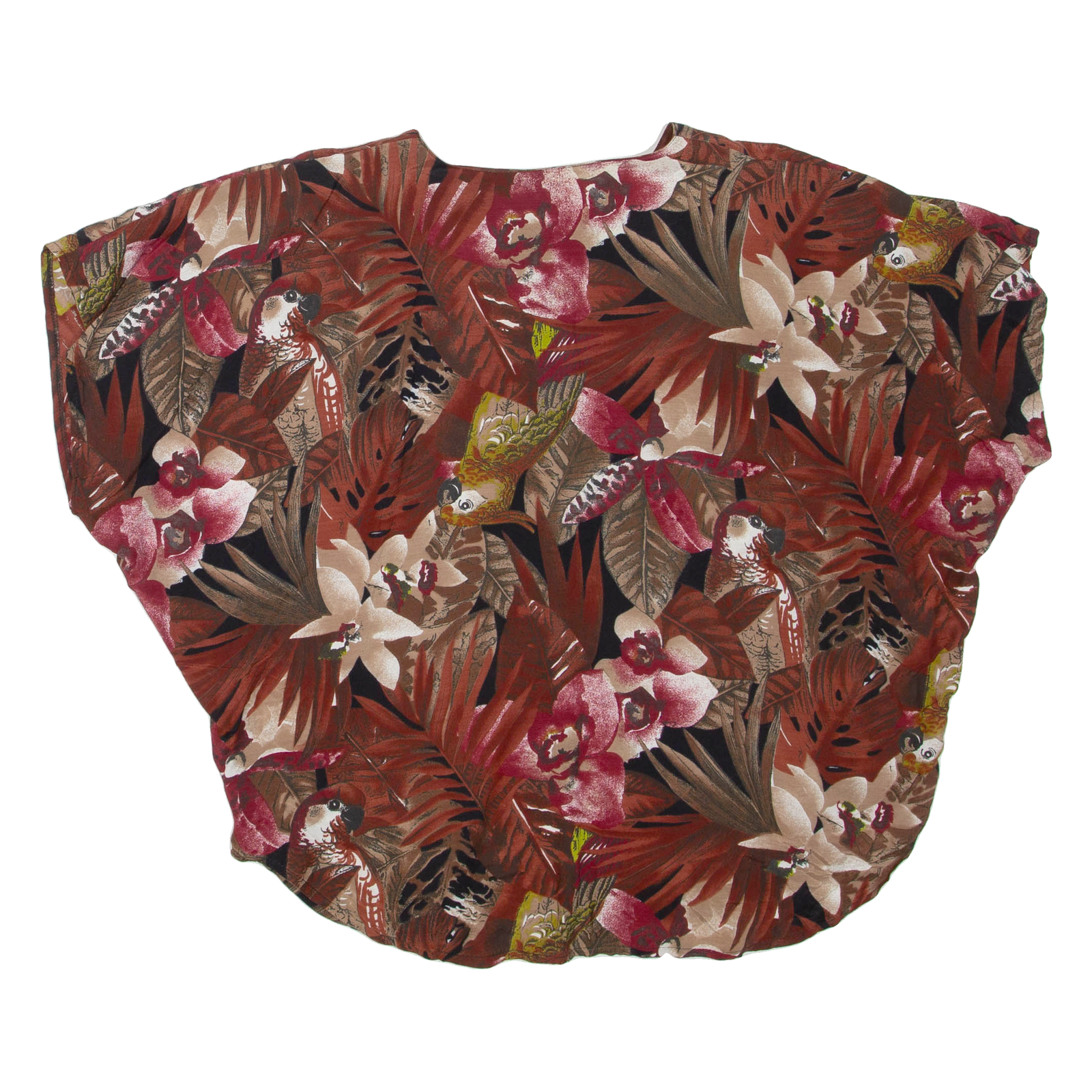 Womens Printed Blouse Maroon Floral XL Refurbished - N/A refurbished available on Cerqular