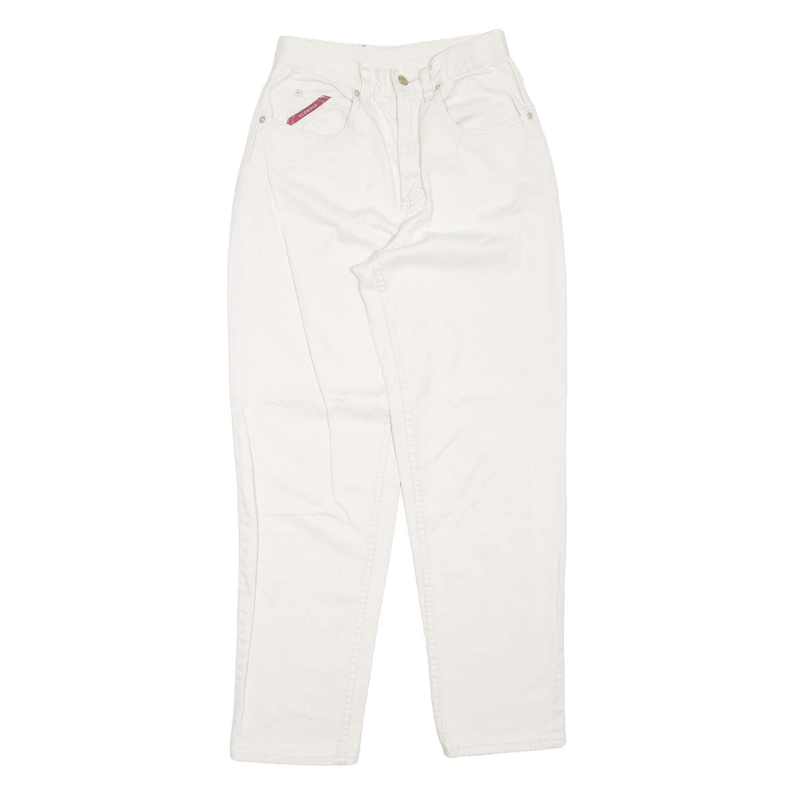 REDWOOD Womens Jeans White Regular Mom 90s W24 L29 Refurbished - N/A refurbished available on Cerqular