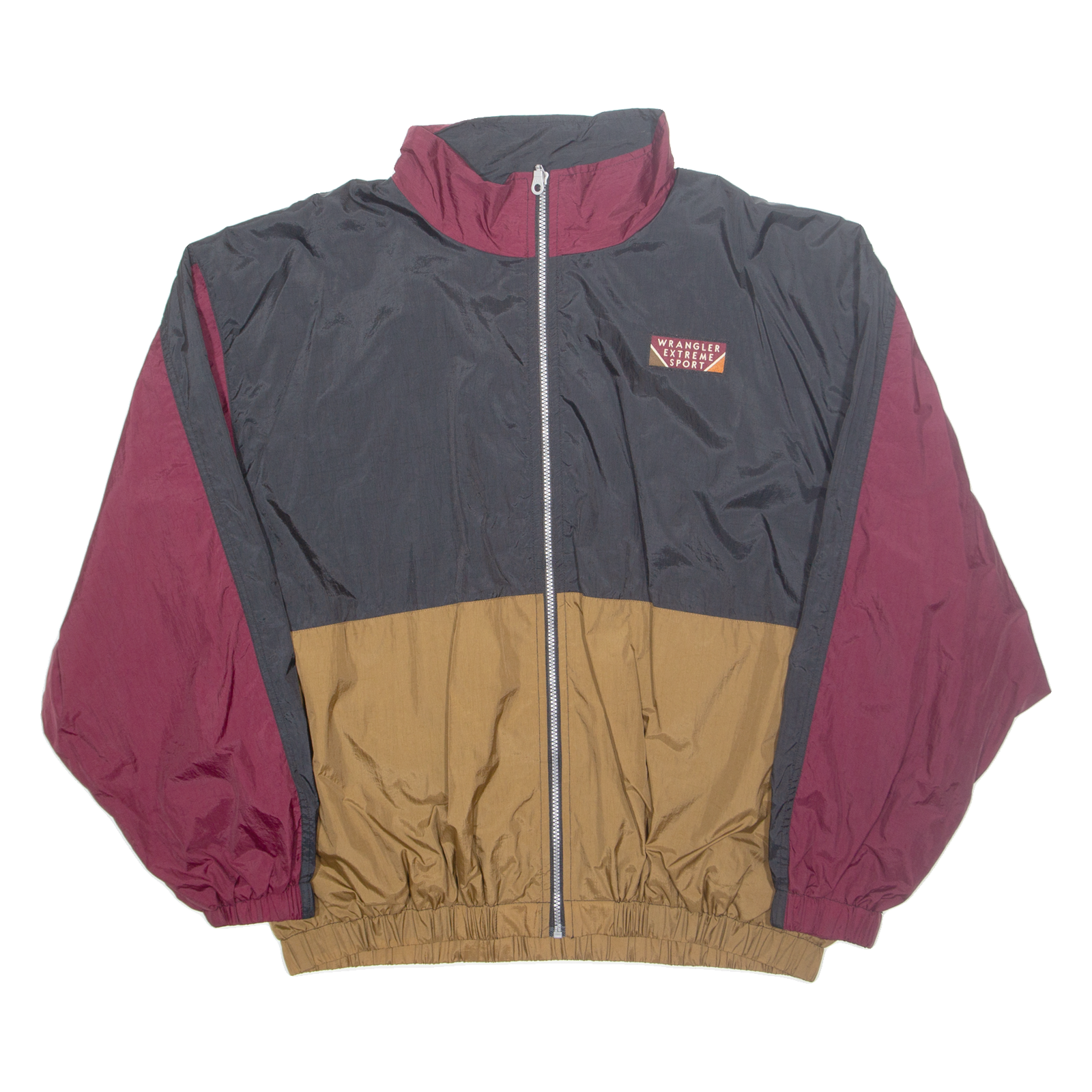 WRANGLER Mens Track Jacket Black Colourblock L Refurbished - N/A refurbished available on Cerqular