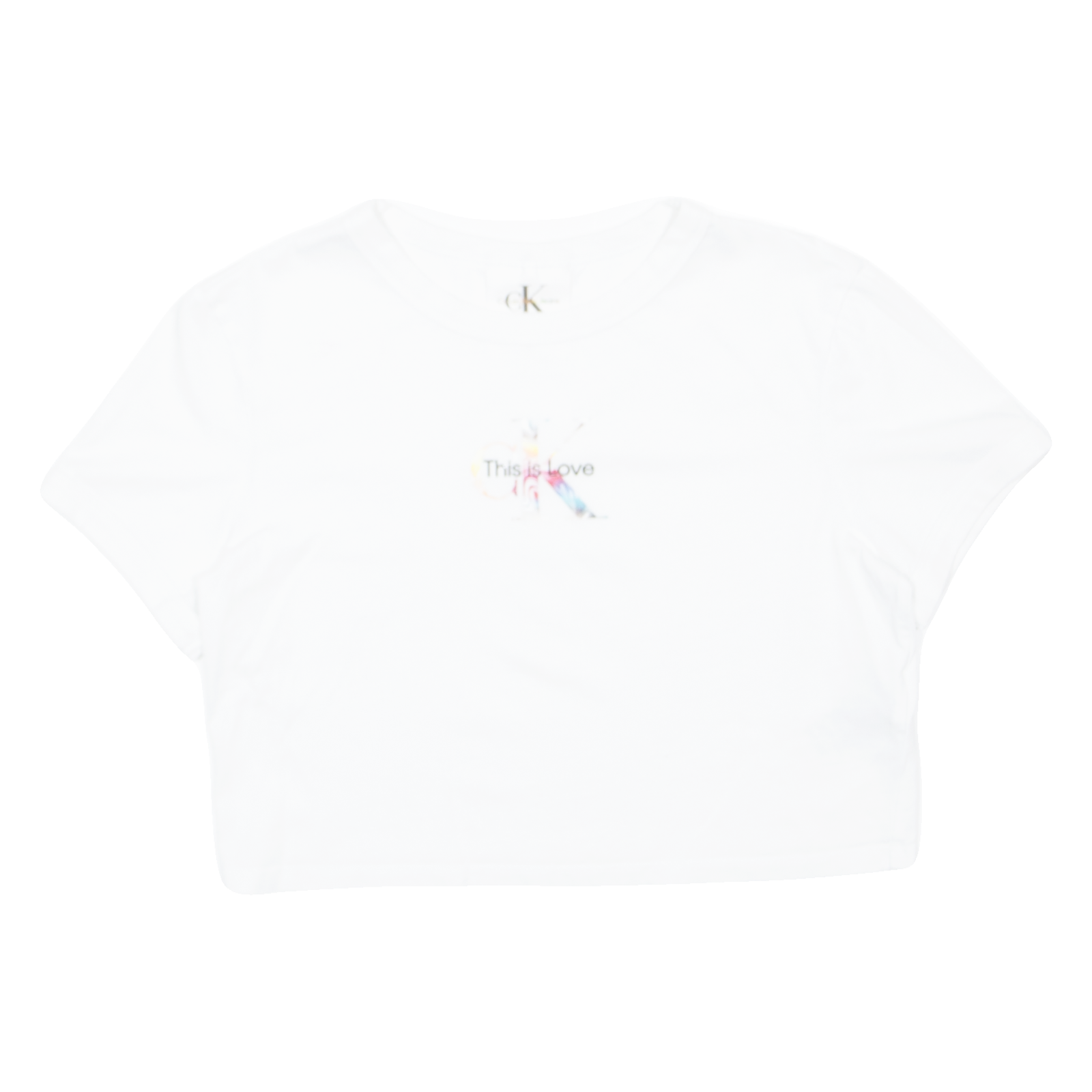 CALVIN KLEIN JEANS Cropped Womens T-Shirt White M Refurbished - N/A refurbished available on Cerqular