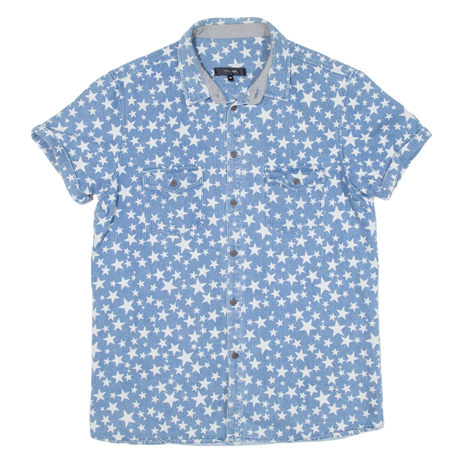 Buy VILLIAN Stars Mens Denim Shirt Blue M Refurbished - $23.39 VILLIAN Stars Mens Denim Shirt Blue M Refurbished - N/A refurbished available on Cerqular