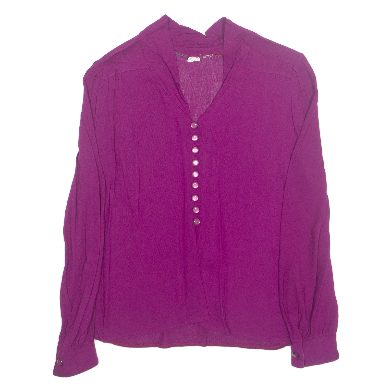 Womens Blouse Purple V-Neck Long Sleeve M Refurbished - N/A refurbished available on Cerqular