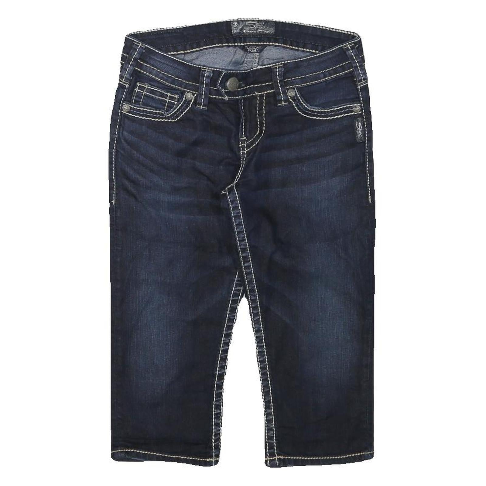 SILVER Womens Shorts Blue Denim XS W26 Casual Cotton Blend Stylish Refurbished - N/A refurbished available on Cerqular