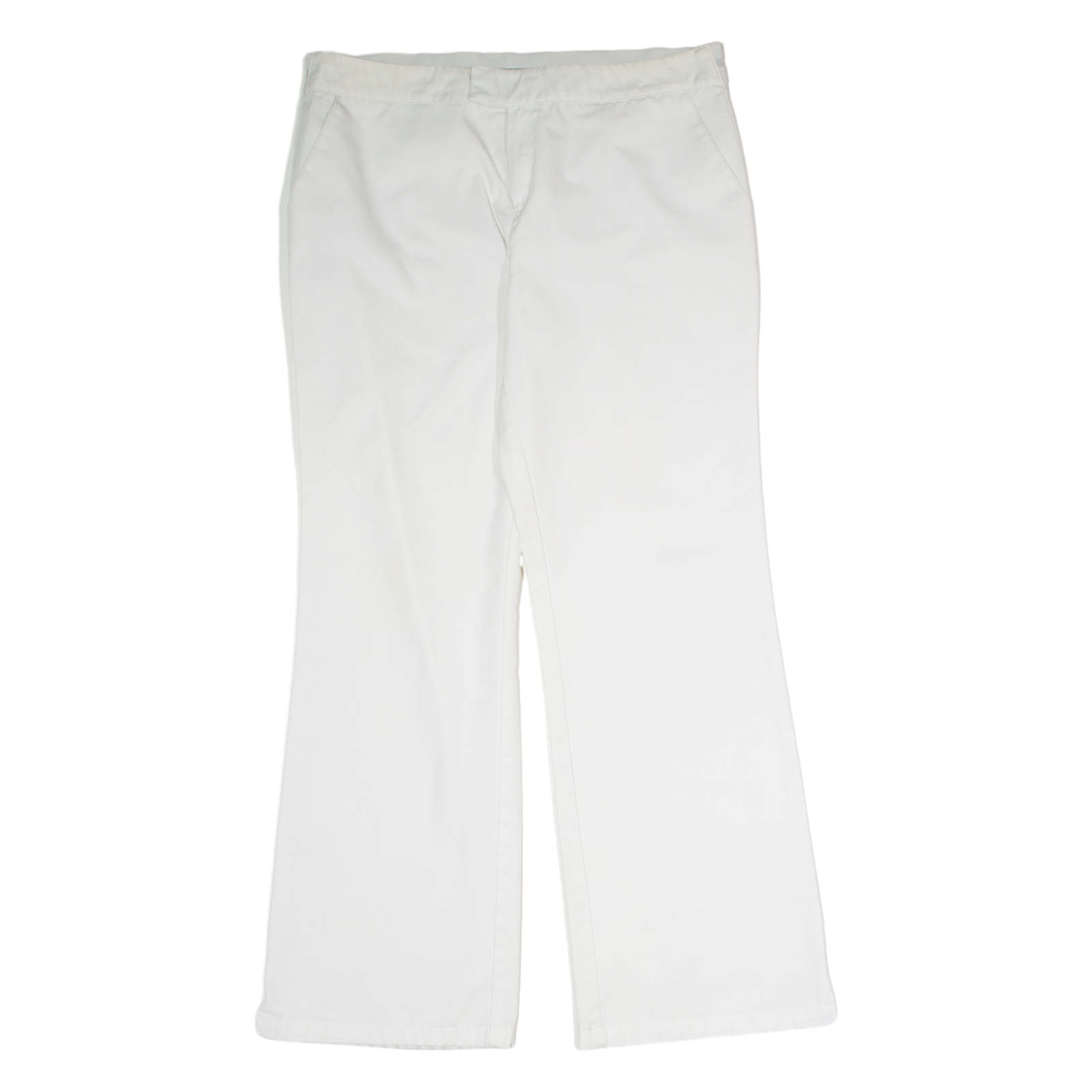 DICKIES Workwear Womens Trousers White Regular Flared W34 L30 Refurbished - N/A refurbished available on Cerqular