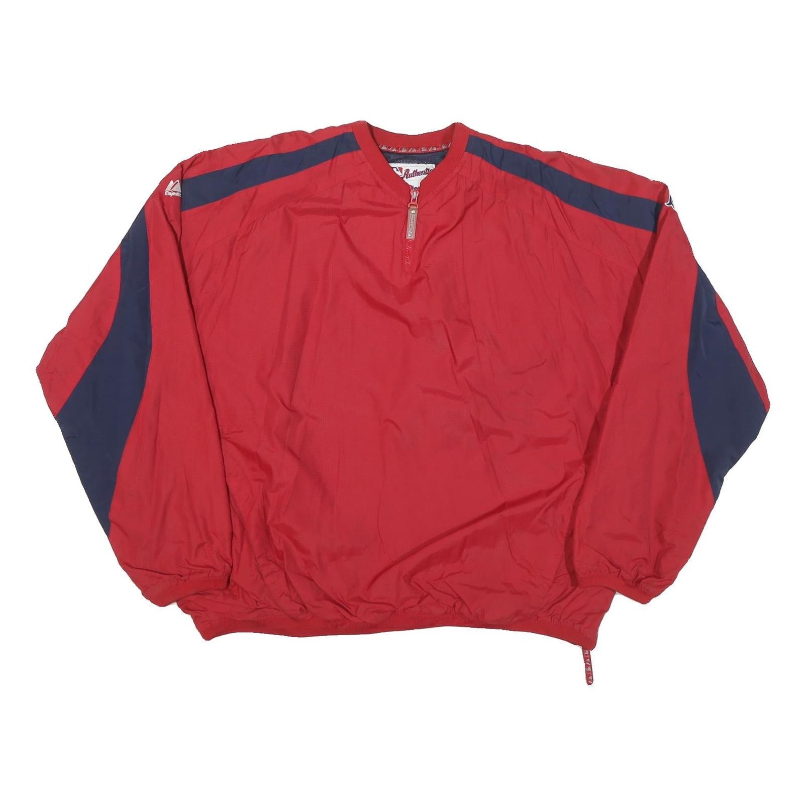 Buy MAJESTIC Mens Red & Navy Baseball Jersey Style Jacket 2XL Polyester Blend Sports Refurbished - $59.79 MAJESTIC Mens Red & Navy Baseball Jersey Style Jacket 2XL Polyester Blend Sports Refurbished - N/A refurbished available on Cerqular