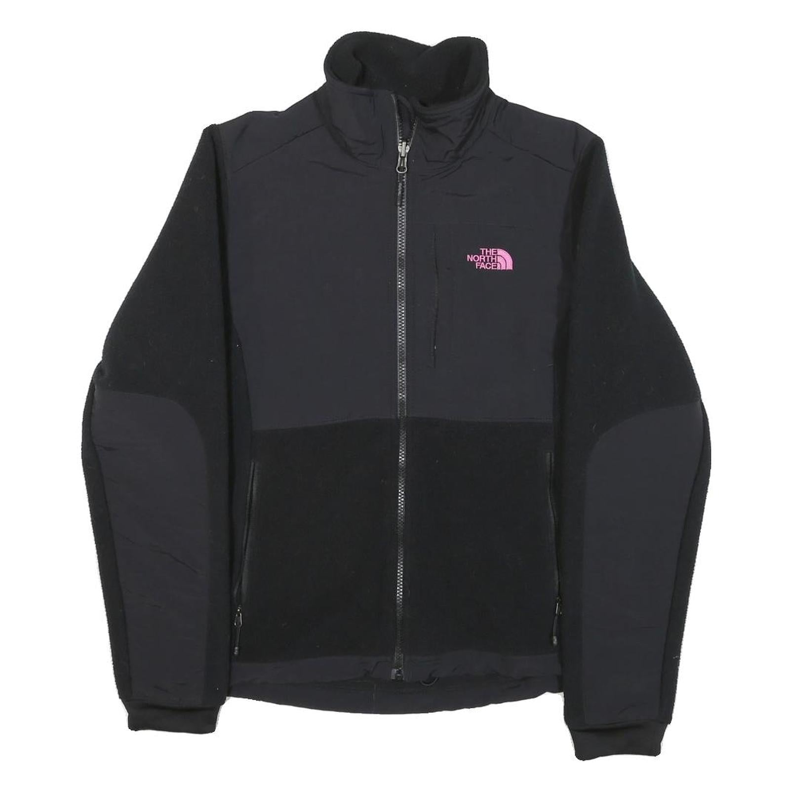 THE NORTH FACE Womens Black Pink Logo Softshell Jacket XS Polyester Blend Zip Refurbished - N/A refurbished available on Cerqular