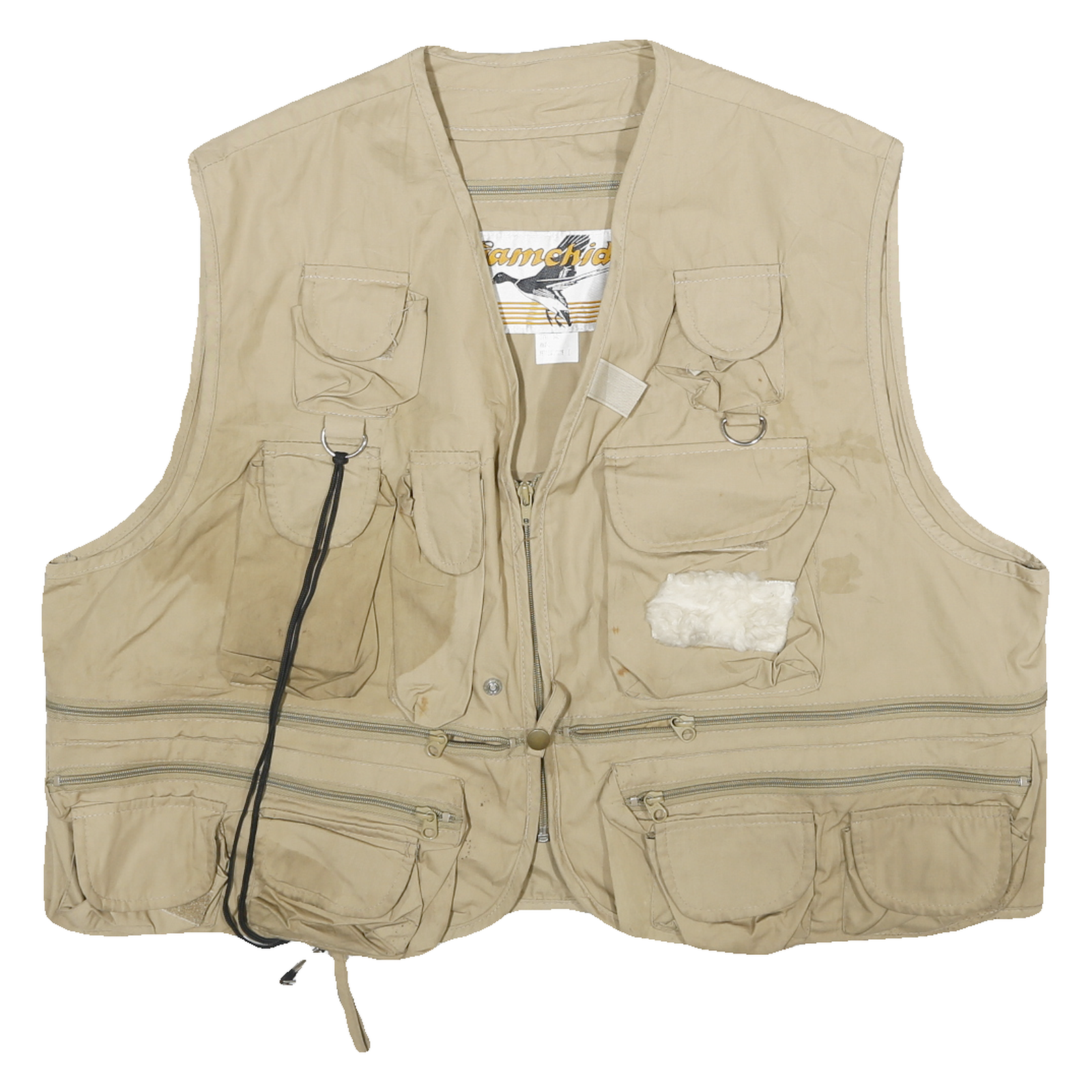 GAMEHIDE Mens Beige Utility Cotton Blend Jacket XL Multi Pocket Outdoor Fishing Refurbished - N/A refurbished available on Cerqular