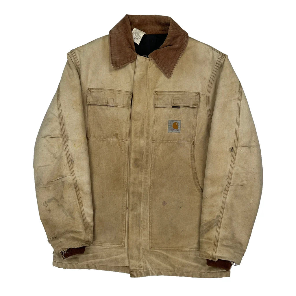 Carhartt Jacket - XL Brown Cotton Refurbished - Thrifted (note: this is a term often used to describe second- refurbished available on Cerqular