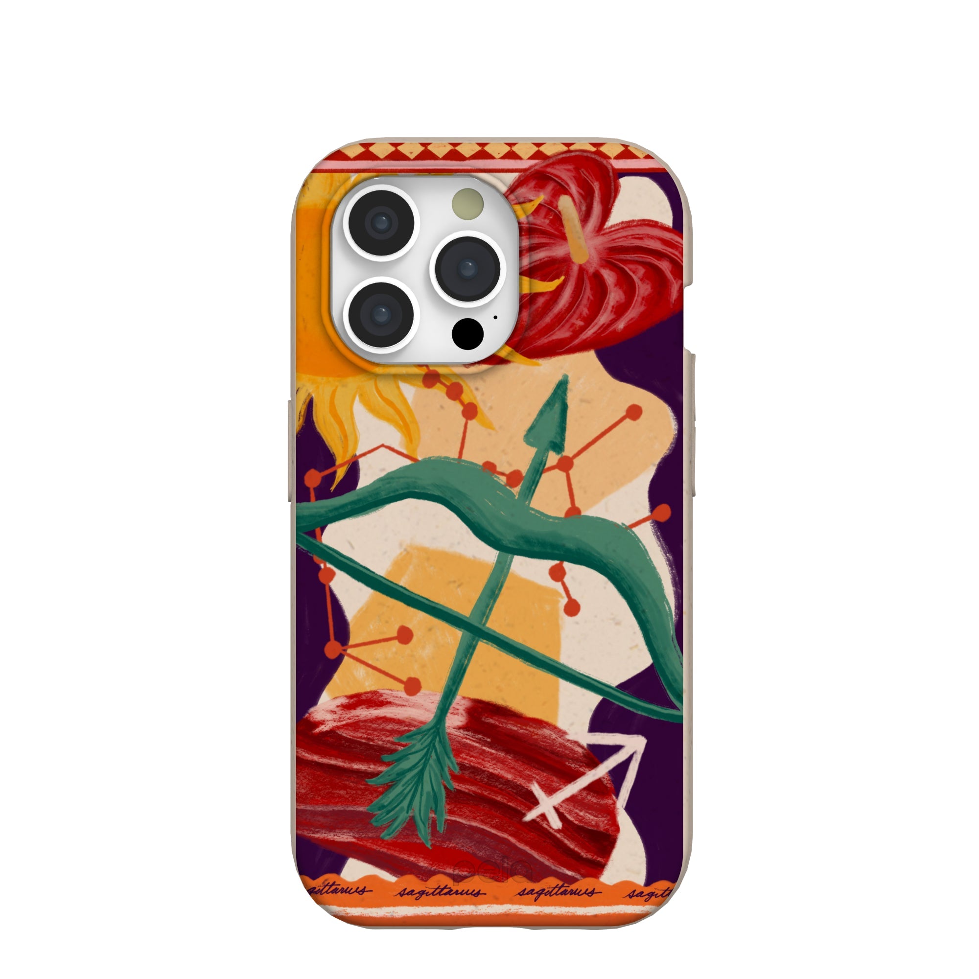 Seashell Sagittarius Archer iPhone 15 Pro Case Refurbished - Pela Case refurbished available on Cerqular