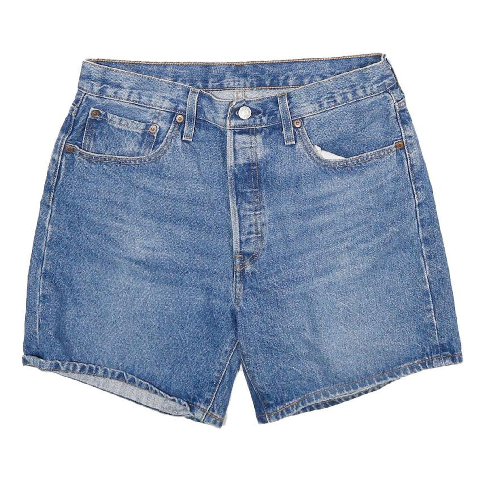 LEVI'S Mens Denim Blue Casual Shorts M W31 Button Fly Classic Fit Refurbished - N/A refurbished available on Cerqular