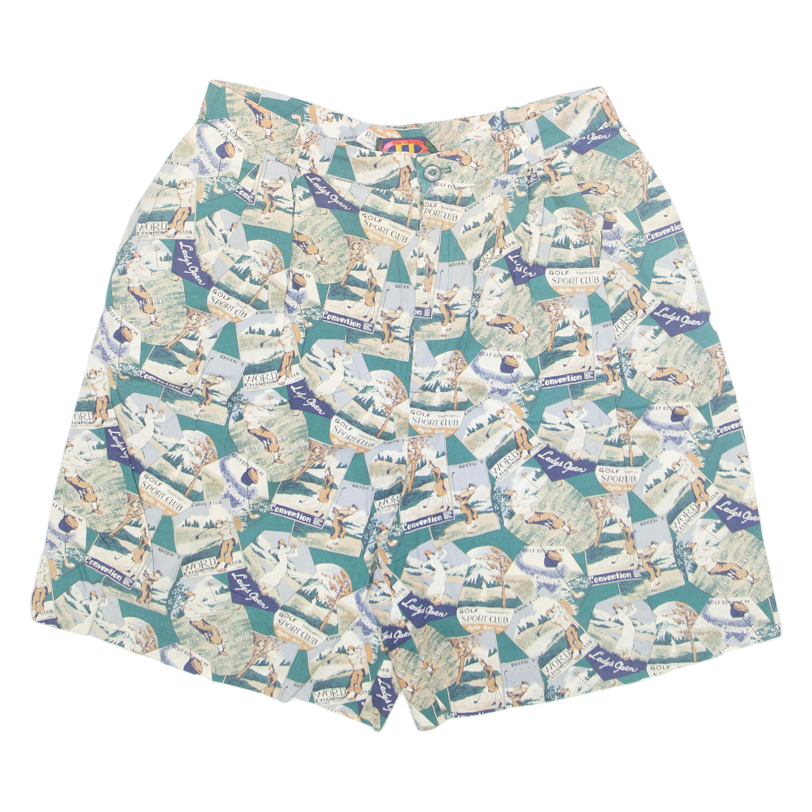 CHARTER CLUB Mens Casual Shorts Green Crazy Pattern S W30 Refurbished - N/A refurbished available on Cerqular