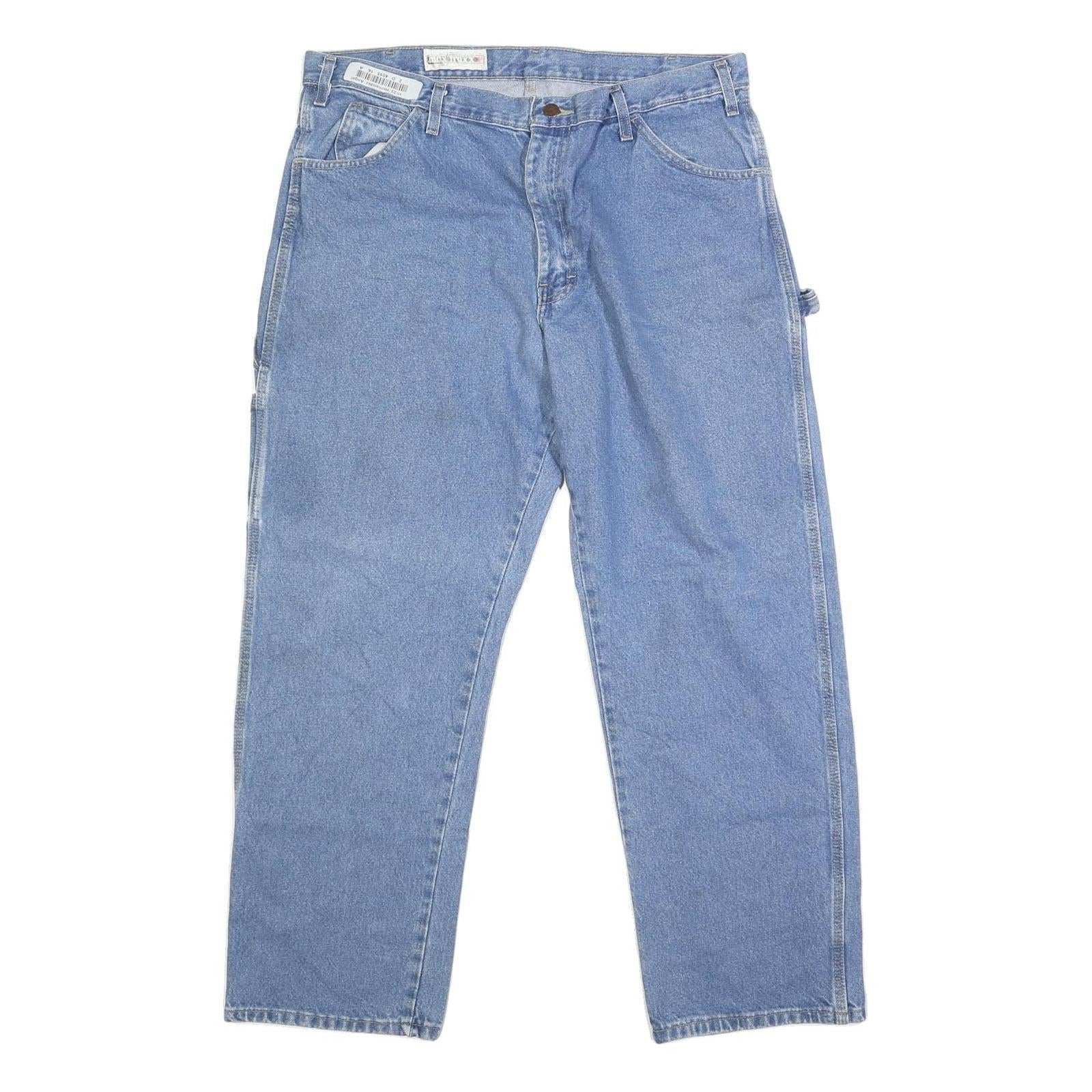 DICKIES Mens Blue Regular Fit Straight Denim Jeans W37 L30 Workwear Zip Closure Refurbished - N/A refurbished available on Cerqular