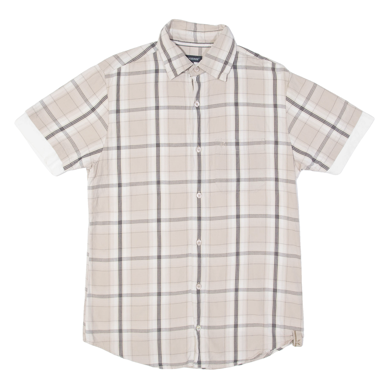 KICKERS Mens Flannel Shirt Beige Plaid S Refurbished - N/A refurbished available on Cerqular