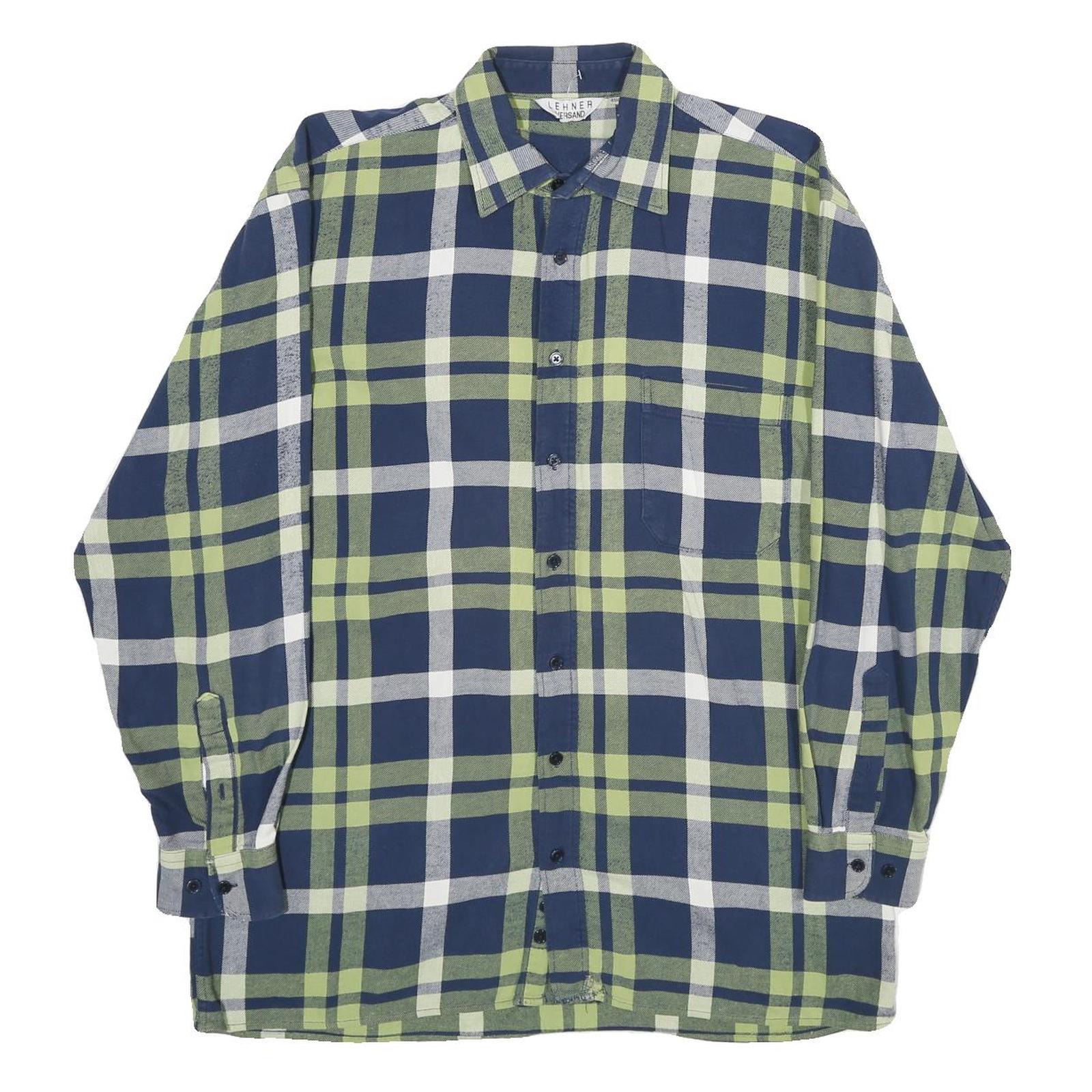 Buy LEHNER VERSAND Mens Blue & Green Check Shirt L Cotton Long Sleeve Casual Refurbished - $19.49 LEHNER VERSAND Mens Blue & Green Check Shirt L Cotton Long Sleeve Casual Refurbished - N/A refurbished available on Cerqular