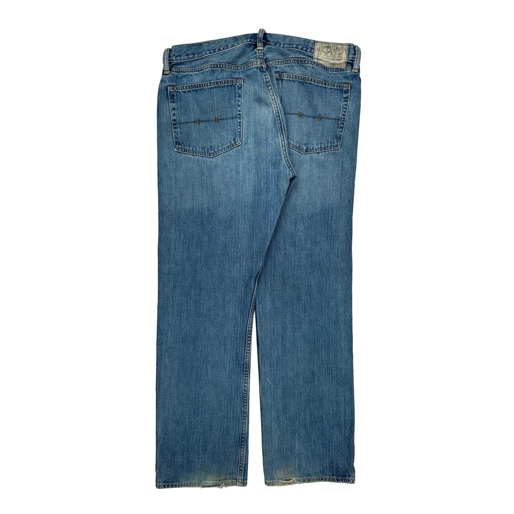 Polo By Ralph Lauren Jeans - 36W 32L Blue Cotton Refurbished - Thrifted (note: this is a term often used to describe second- refurbished available on Cerqular