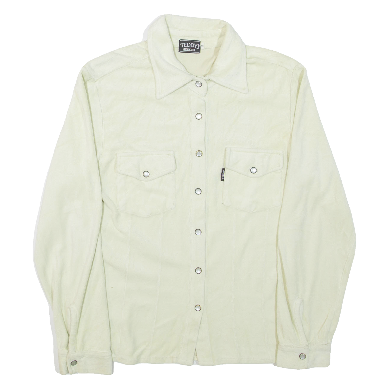 TEDDY'S JEANS Womens Plain Shirt Yellow Long Sleeve S Refurbished - N/A refurbished available on Cerqular