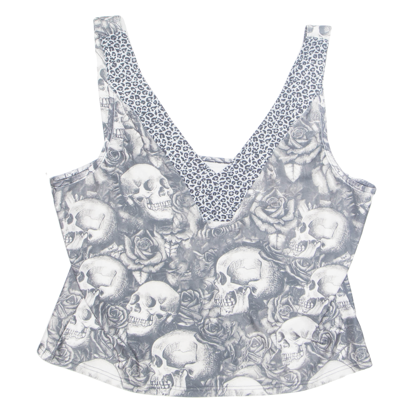 Buy Skull Womens Printed Top Grey V-Neck Sleeveless Crazy Pattern 2XL Refurbished - $16.89 Skull Womens Printed Top Grey V-Neck Sleeveless Crazy Pattern 2XL Refurbished - N/A refurbished available on Cerqular