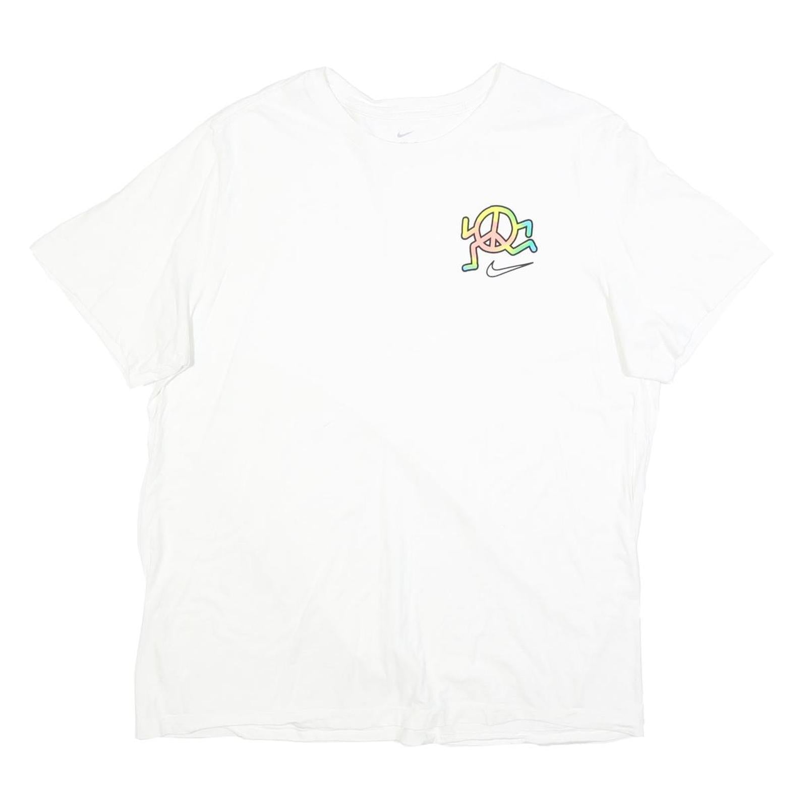 Buy NIKE Mens White Peace Sign Graphic T-Shirt XL Short Sleeve Crew Neck Cotton Refurbished - $19.49 NIKE Mens White Peace Sign Graphic T-Shirt XL Short Sleeve Crew Neck Cotton Refurbished - N/A refurbished available on Cerqular