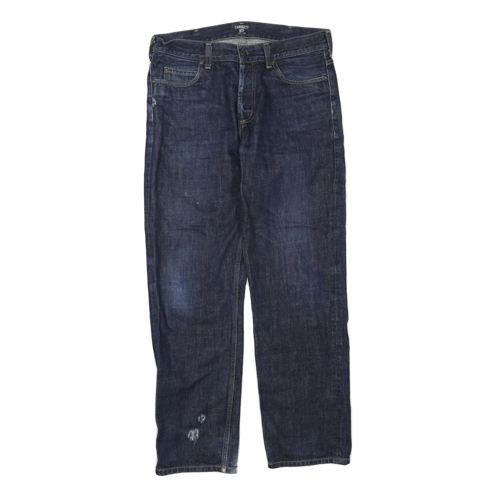 CARHARTT Mens Regular Fit Blue Denim Jeans W33 L32 Zip Closure Classic Workwear Refurbished - N/A refurbished available on Cerqular