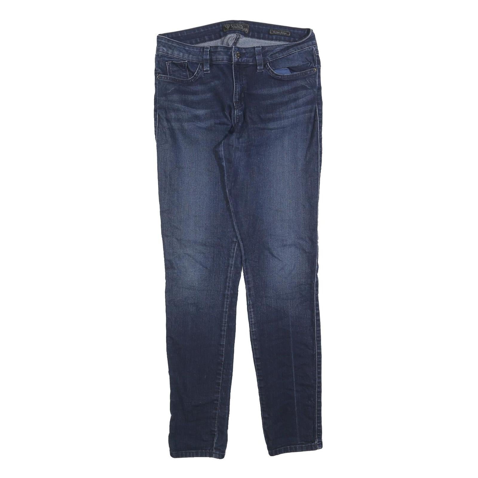 GUESS Womens Jeans Blue Slim Skinny Denim Medium W30 L30 Stylish Zip Fastening Refurbished - N/A refurbished available on Cerqular