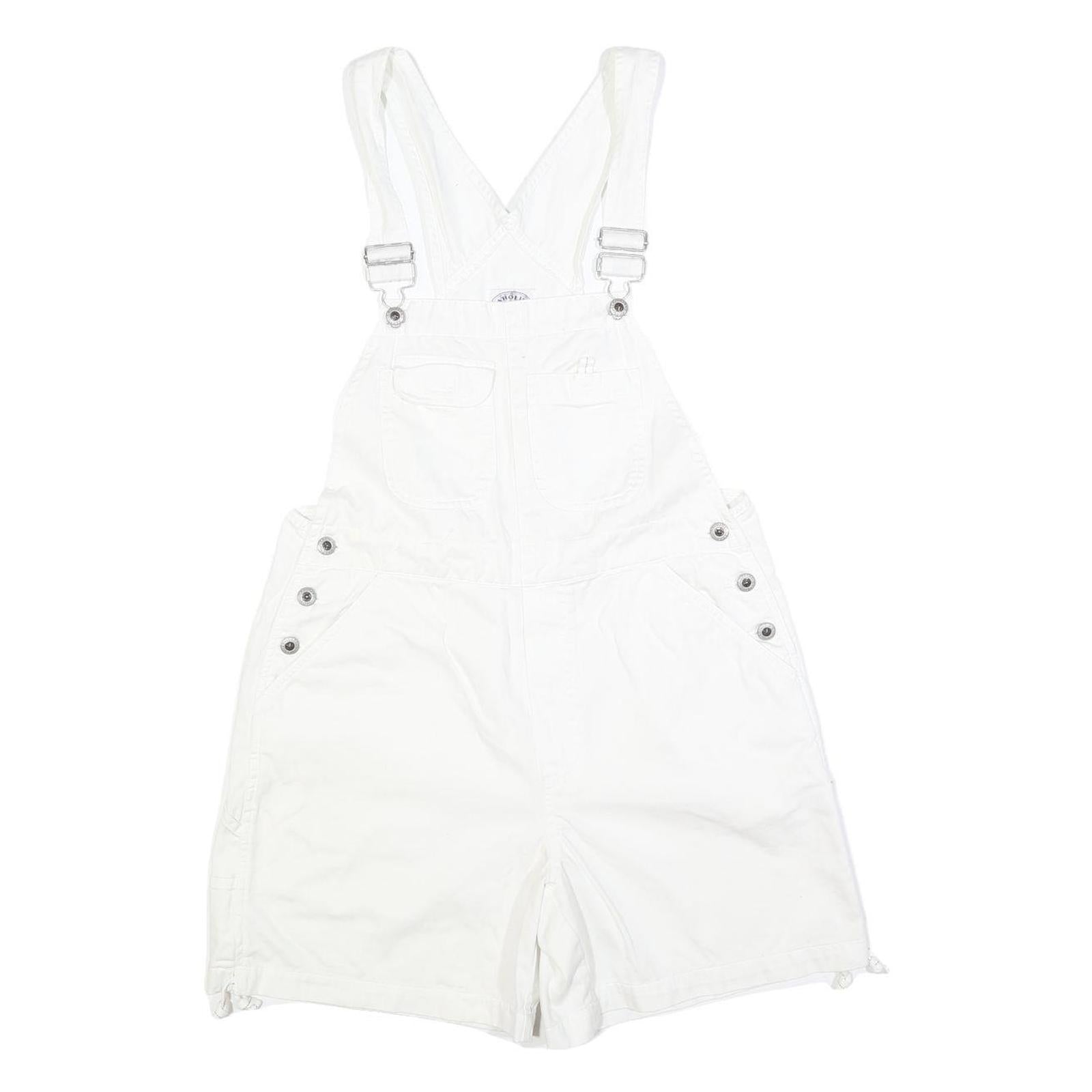 CAROLINA BLUES Womens White Cotton Blend Short Dungarees M W34 L6 Casual Summer Refurbished - N/A refurbished available on Cerqular
