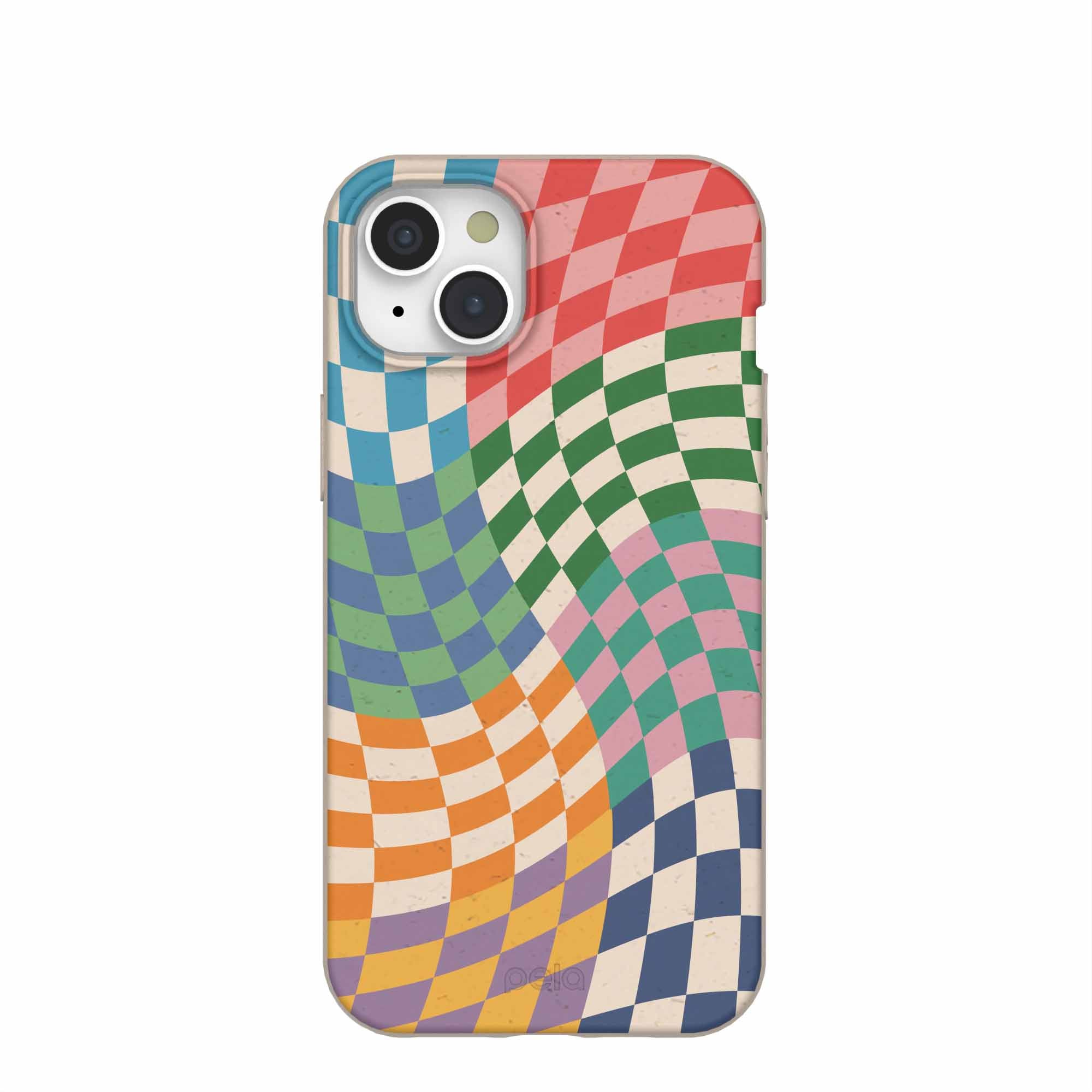 Seashell Patchwork iPhone 15 Plus Case Refurbished - Pela Case refurbished available on Cerqular