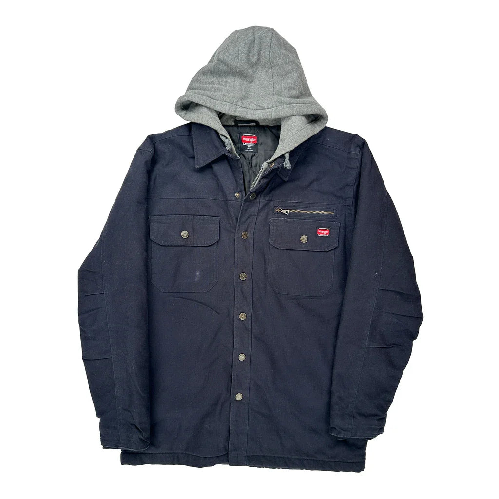 Wrangler Jacket - Small Black Cotton Blend Refurbished - Thrifted (note: this is a term often used to describe second- refurbished available on Cerqular