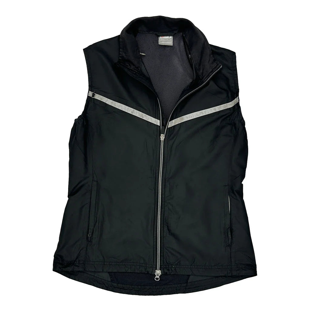 Nike Gilet - Small Black Polyester Refurbished - Thrifted (note: this is a term often used to describe second- refurbished available on Cerqular