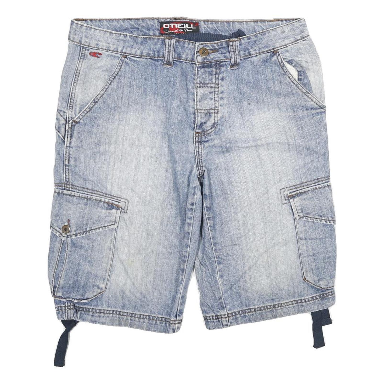 O'NEILL Mens Shorts Blue Cargo Regular 2XL W36 Light Wash Cotton Blend Refurbished - N/A refurbished available on Cerqular