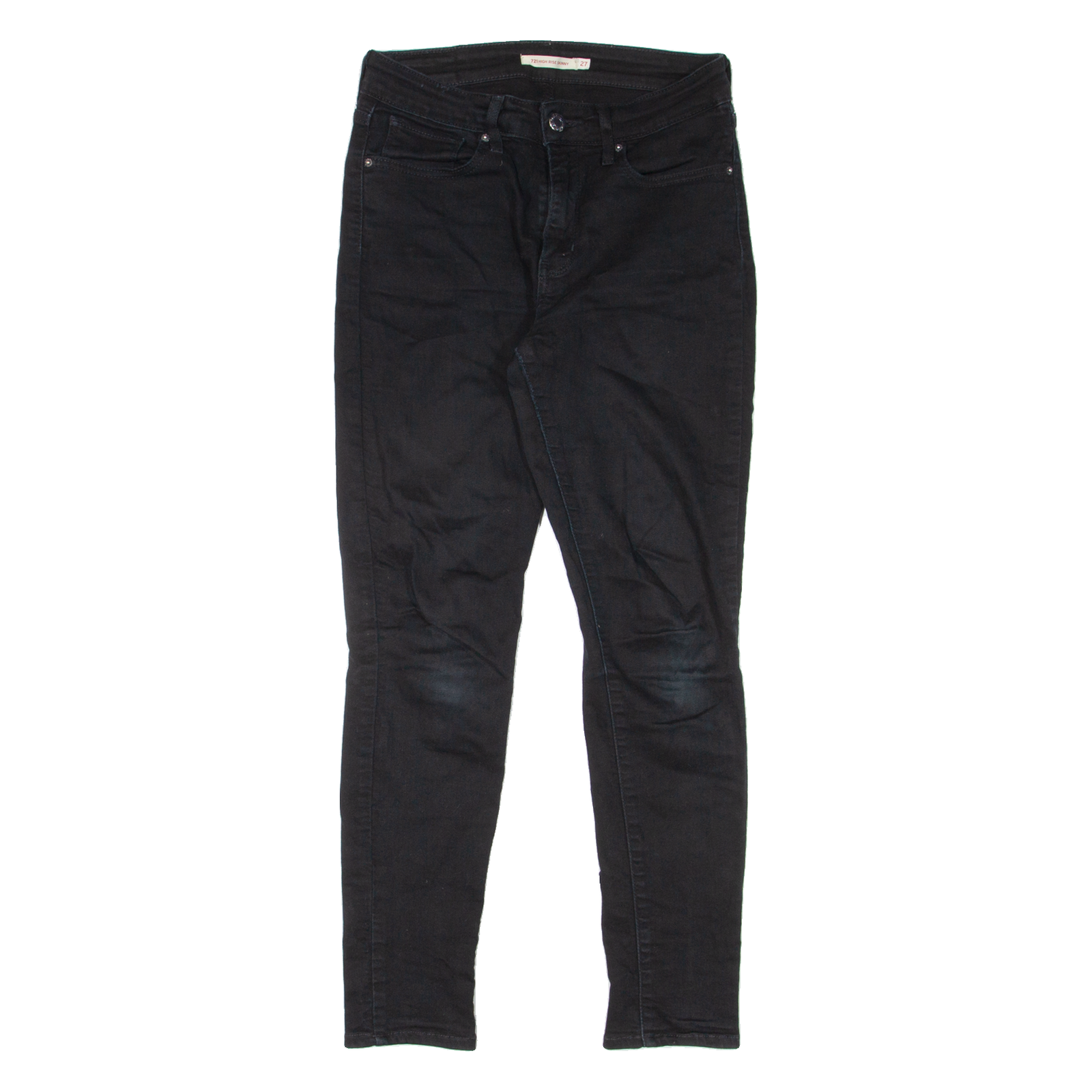 LEVI'S 721 High Rise Womens Jeans Black Slim Skinny W27 L26 Refurbished - N/A refurbished available on Cerqular