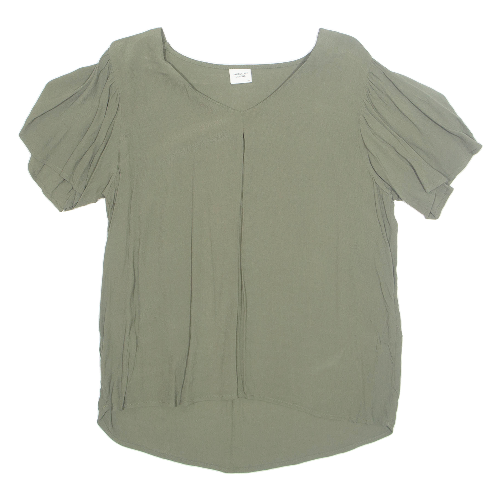 Womens Top Green V-Neck Viscose L Refurbished - N/A refurbished available on Cerqular