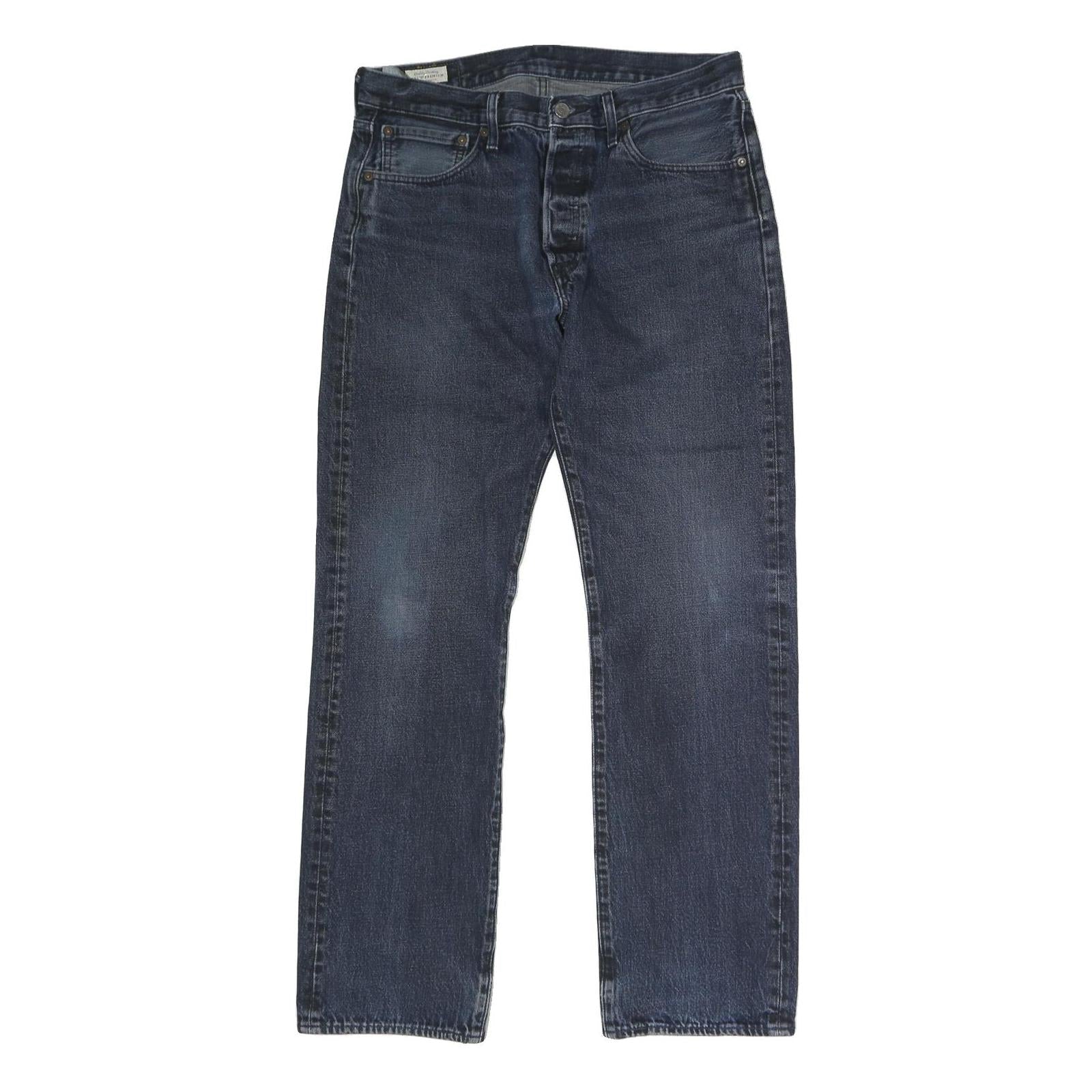 LEVI'S 501 Big E Mens Jeans Blue Regular Straight Denim Medium W34 L31 Button Refurbished - N/A refurbished available on Cerqular
