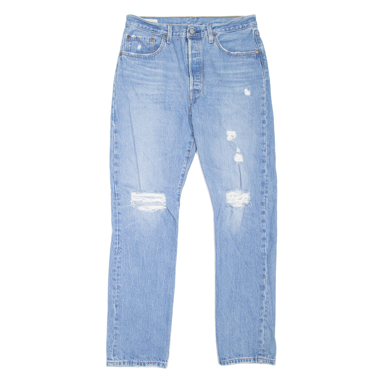 LEVI'S 501 BIG E Jeans Distressed Womens Blue Straight Stone Wash W31 L32 Refurbished - N/A refurbished available on Cerqular