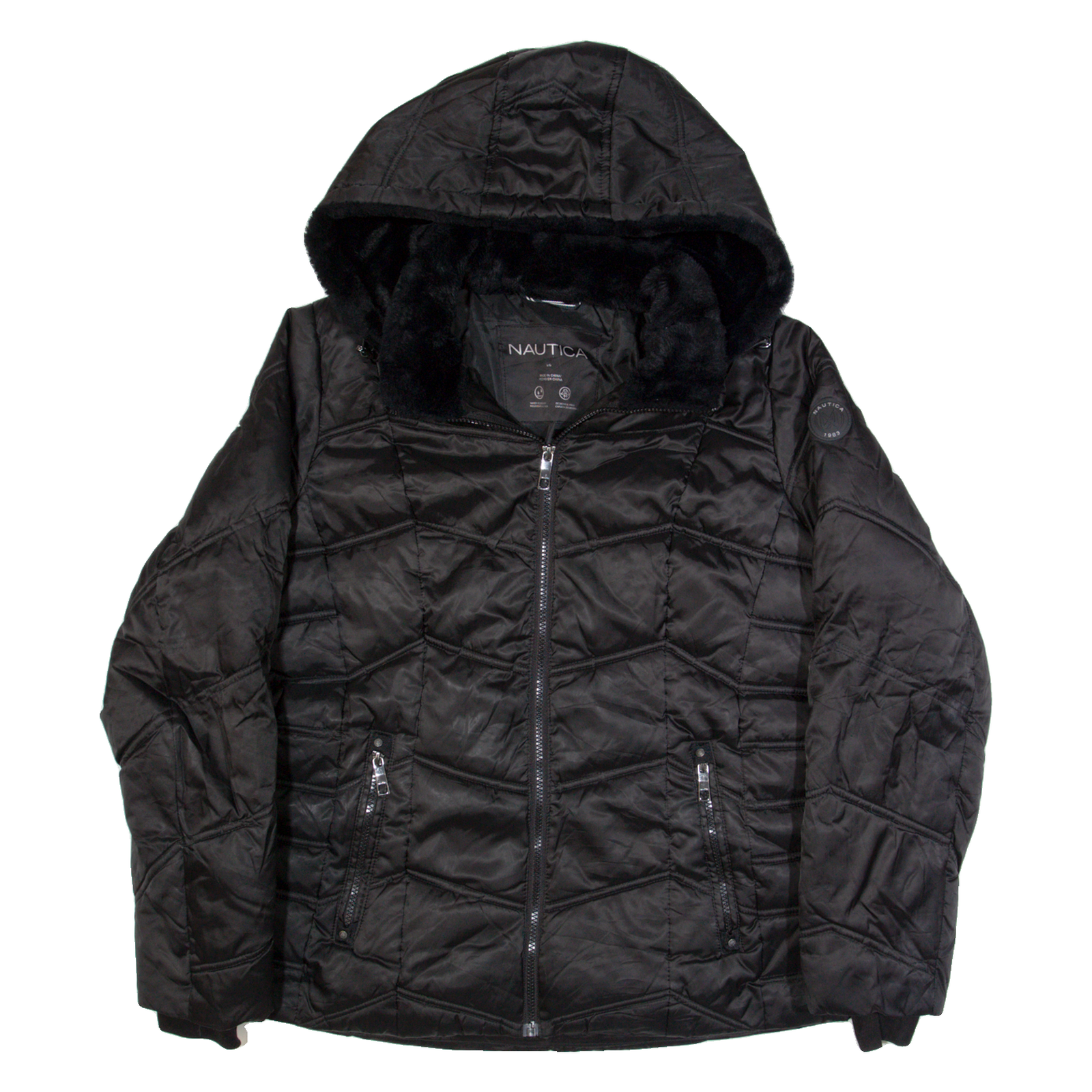 Buy NAUTICA Insulated Womens Puffer Coat Black Hooded L Refurbished - $50.69 NAUTICA Insulated Womens Puffer Coat Black Hooded L Refurbished - N/A refurbished available on Cerqular