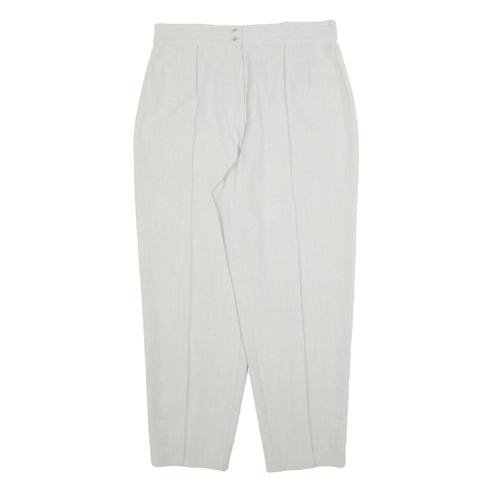 CARTOON Womens Relaxed Cream Trousers W32 L28 Casual Office Wear Zip Closure Refurbished - N/A refurbished available on Cerqular