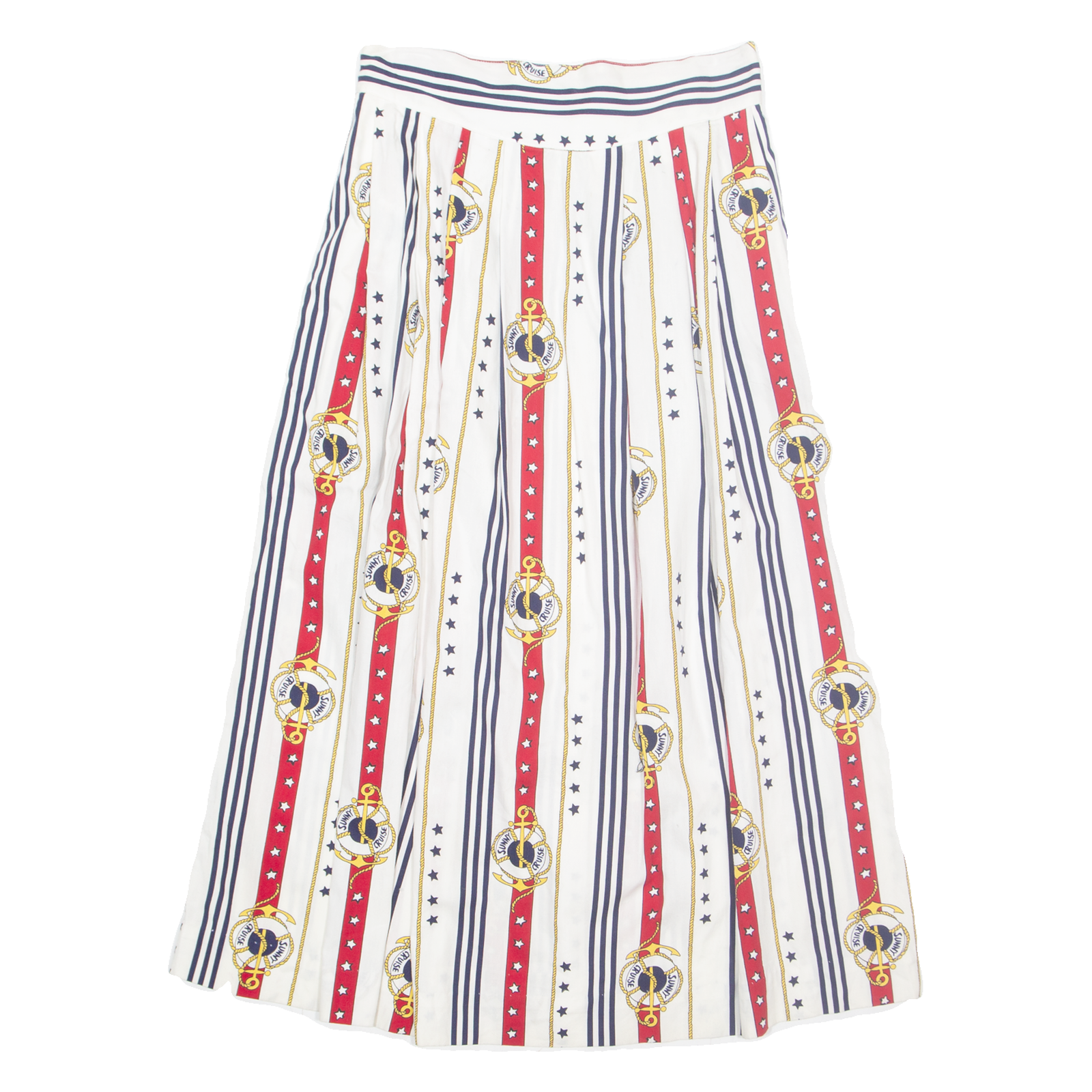 Buy WITTS END Womens Pleated Skirt White Midi Striped M Refurbished - $18.19 WITTS END Womens Pleated Skirt White Midi Striped M Refurbished - N/A refurbished available on Cerqular