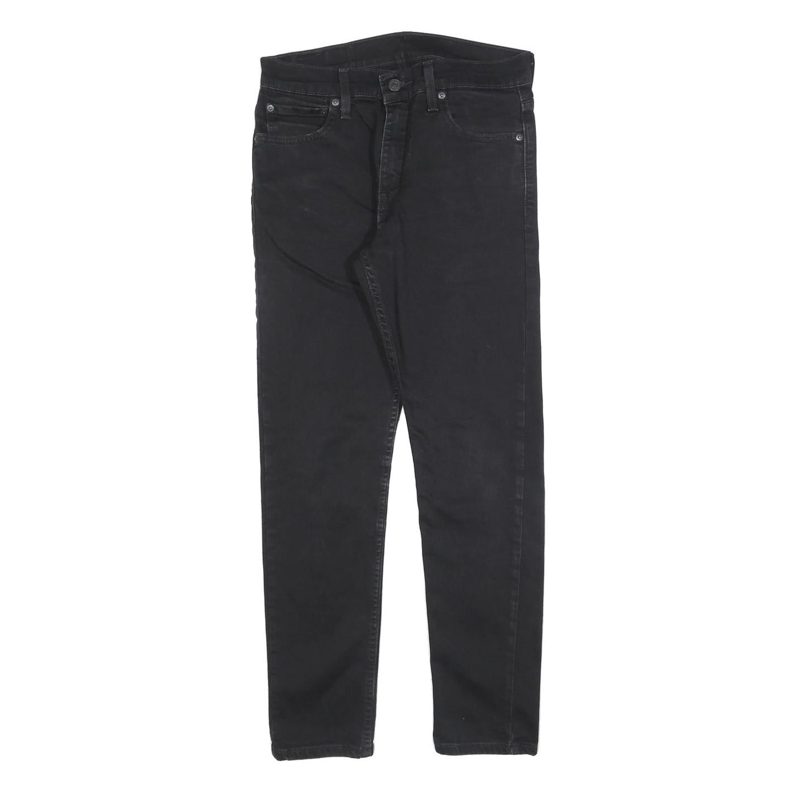 LEVI'S Mens Black Slim Tapered Denim Dark W29 L30 512 Jeans Cotton Blend Zip Refurbished - N/A refurbished available on Cerqular