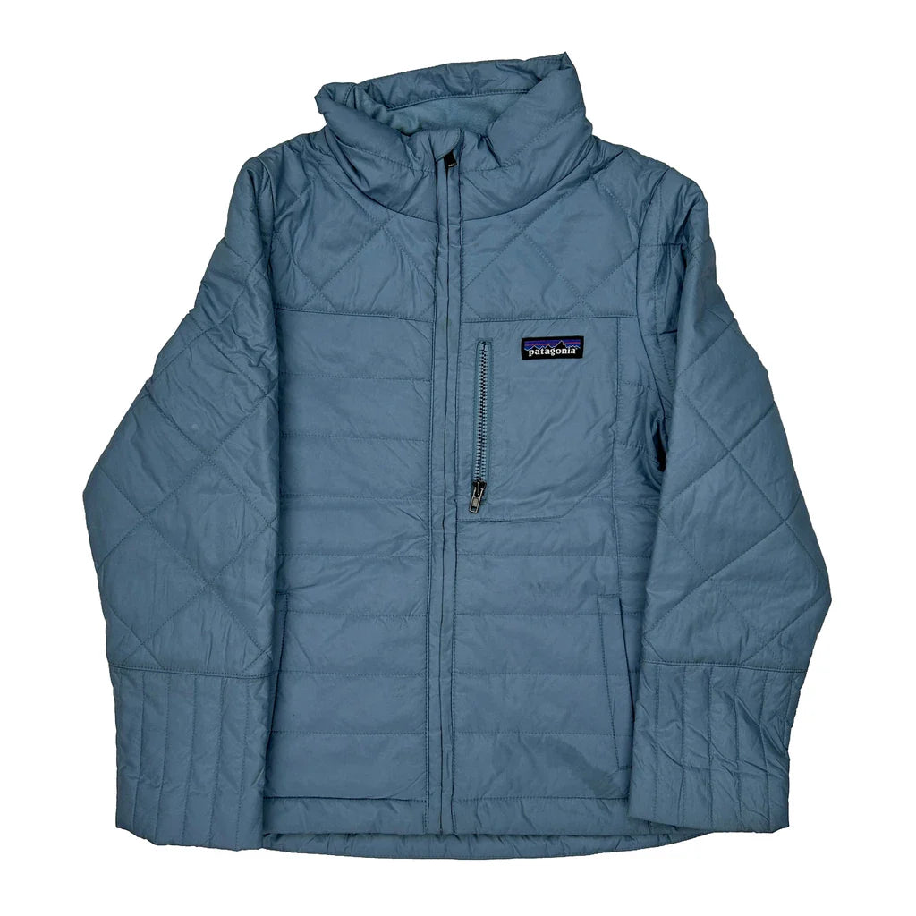 Age 7-8 Patagonia Puffer - Small Blue Polyester Refurbished - Thrifted (note: this is a term often used to describe second- refurbished available on Cerqular