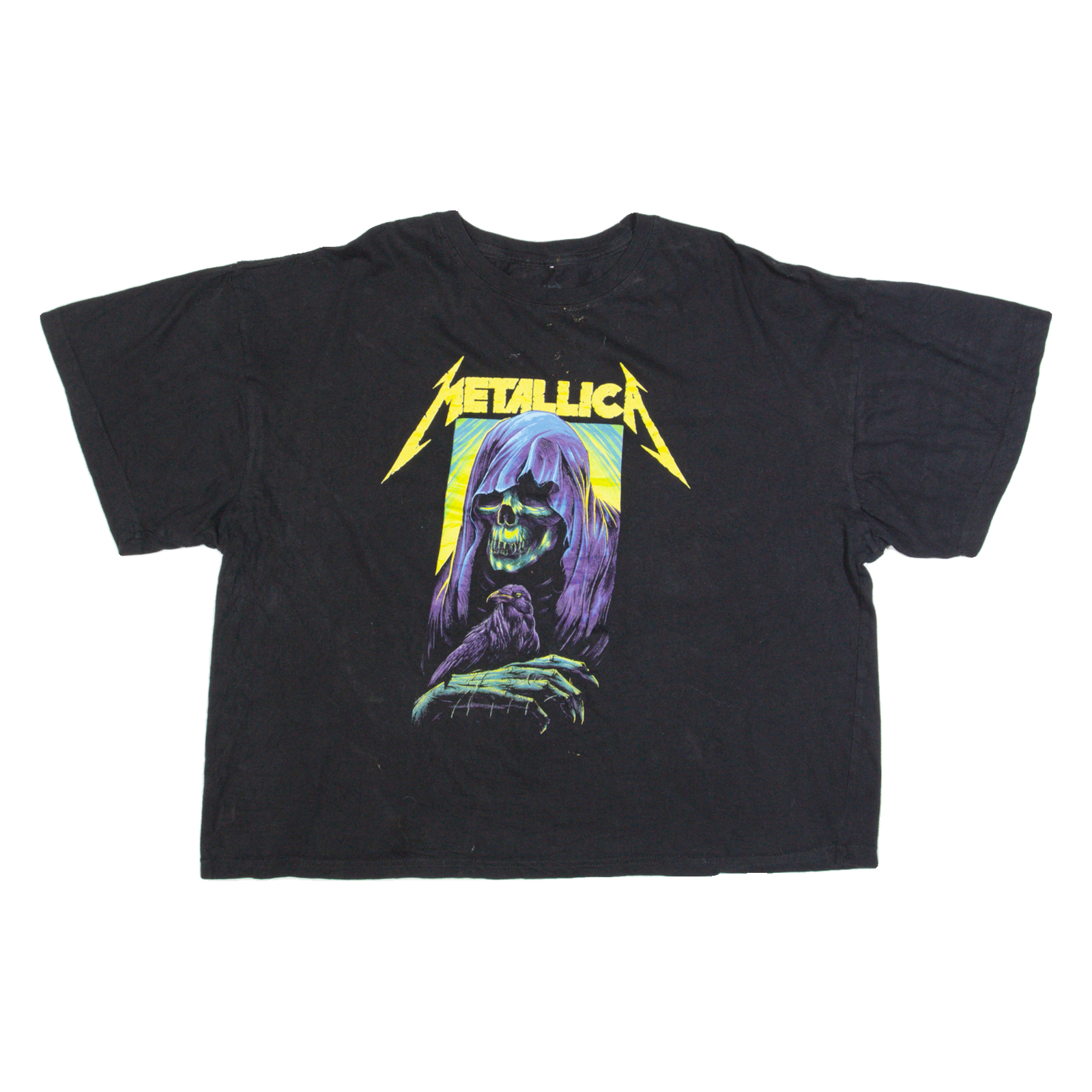 METALLICA Cropped Womens Band T-Shirt Black L Refurbished - N/A refurbished available on Cerqular