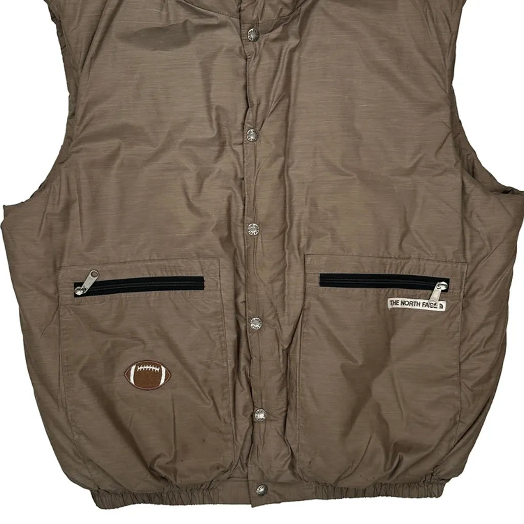 Made In USA The North Face Football Gilet - XL Brown Polyester Refurbished - Thrifted (note: this is a term often used to describe second- refurbished available on Cerqular