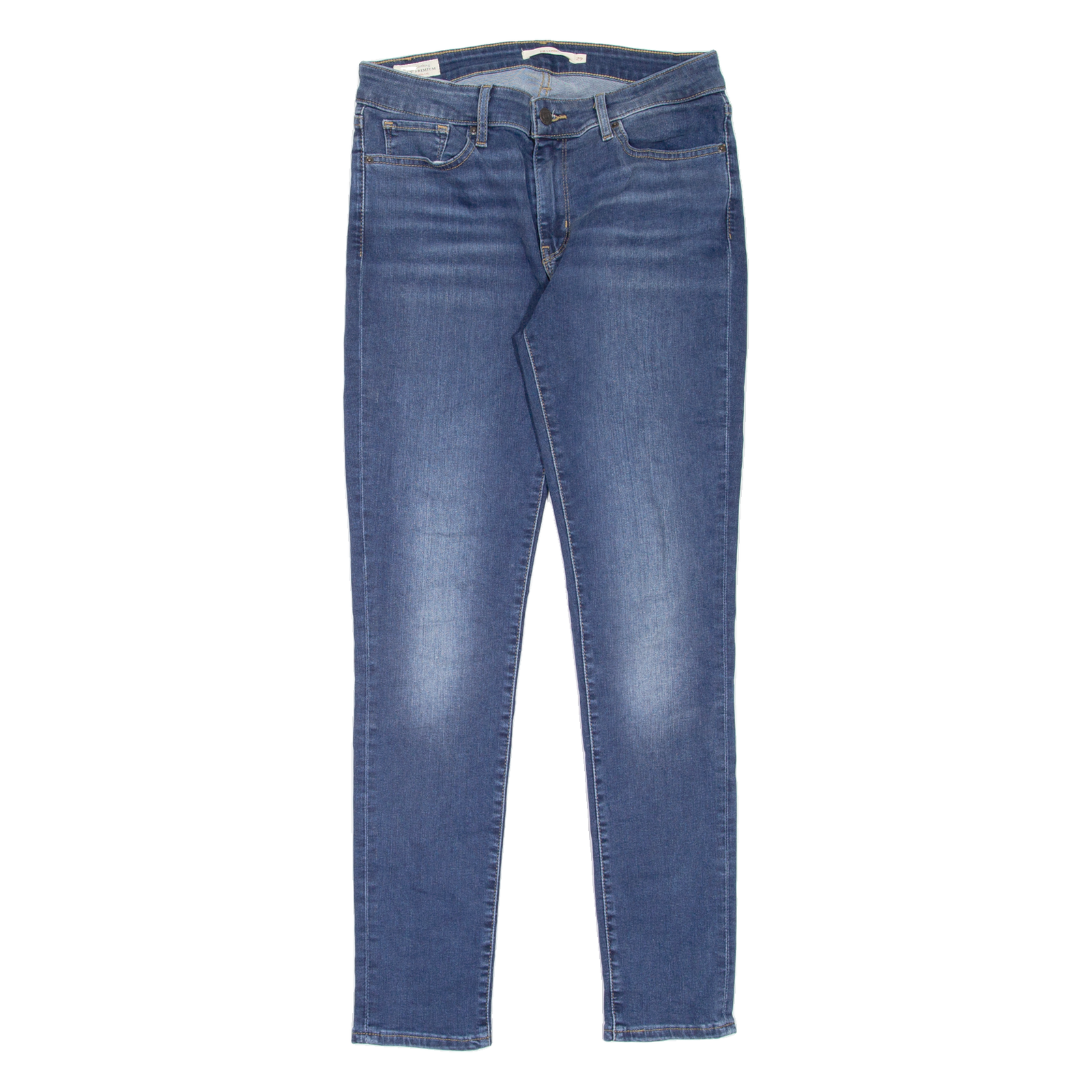 LEVI'S 711 BIG E Womens Jeans Blue Slim Skinny Stone Wash W29 L30 Refurbished - N/A refurbished available on Cerqular